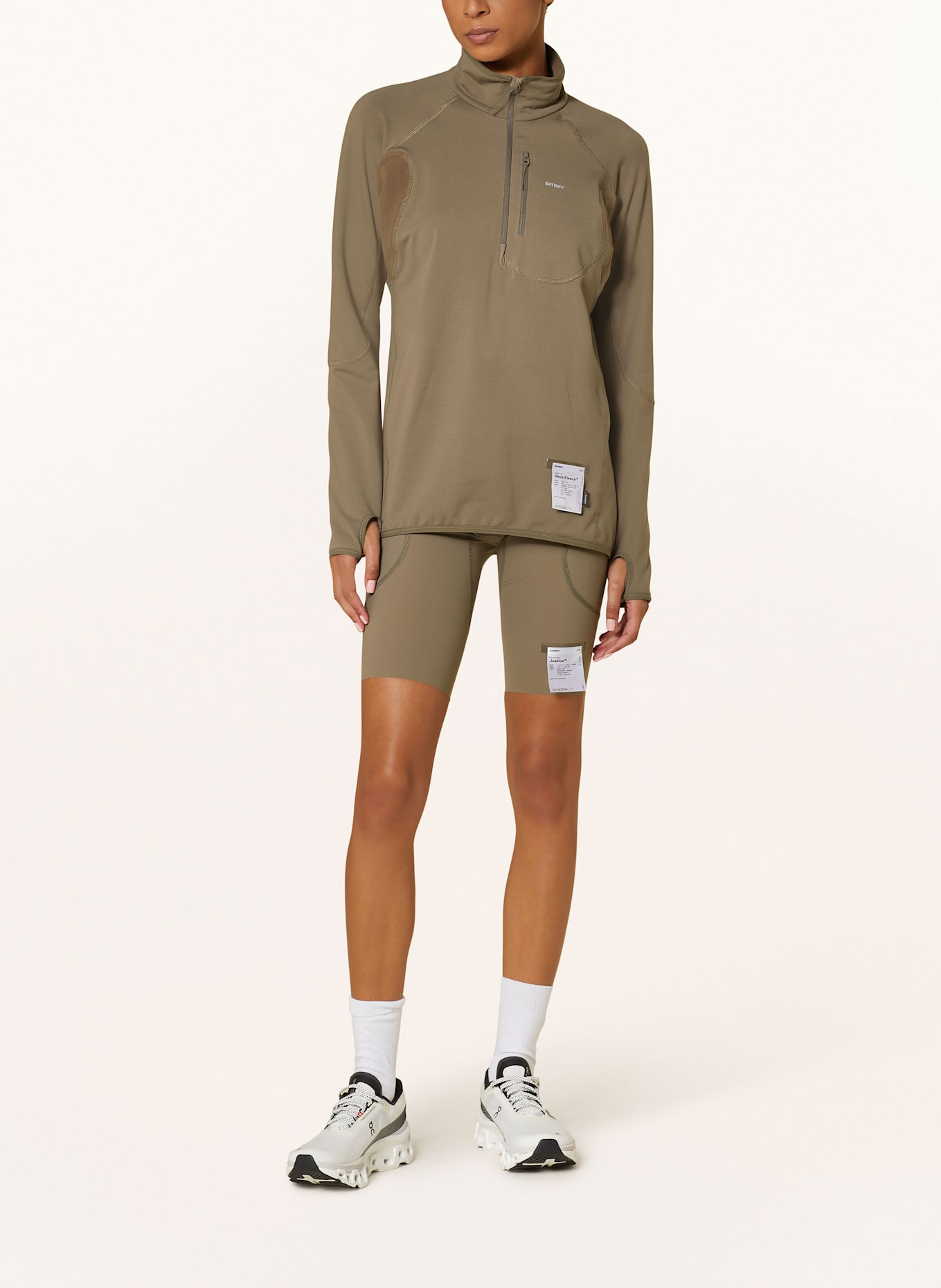 SATISFY Running shirt GHOSTFLEECE™ HALF ZIPP