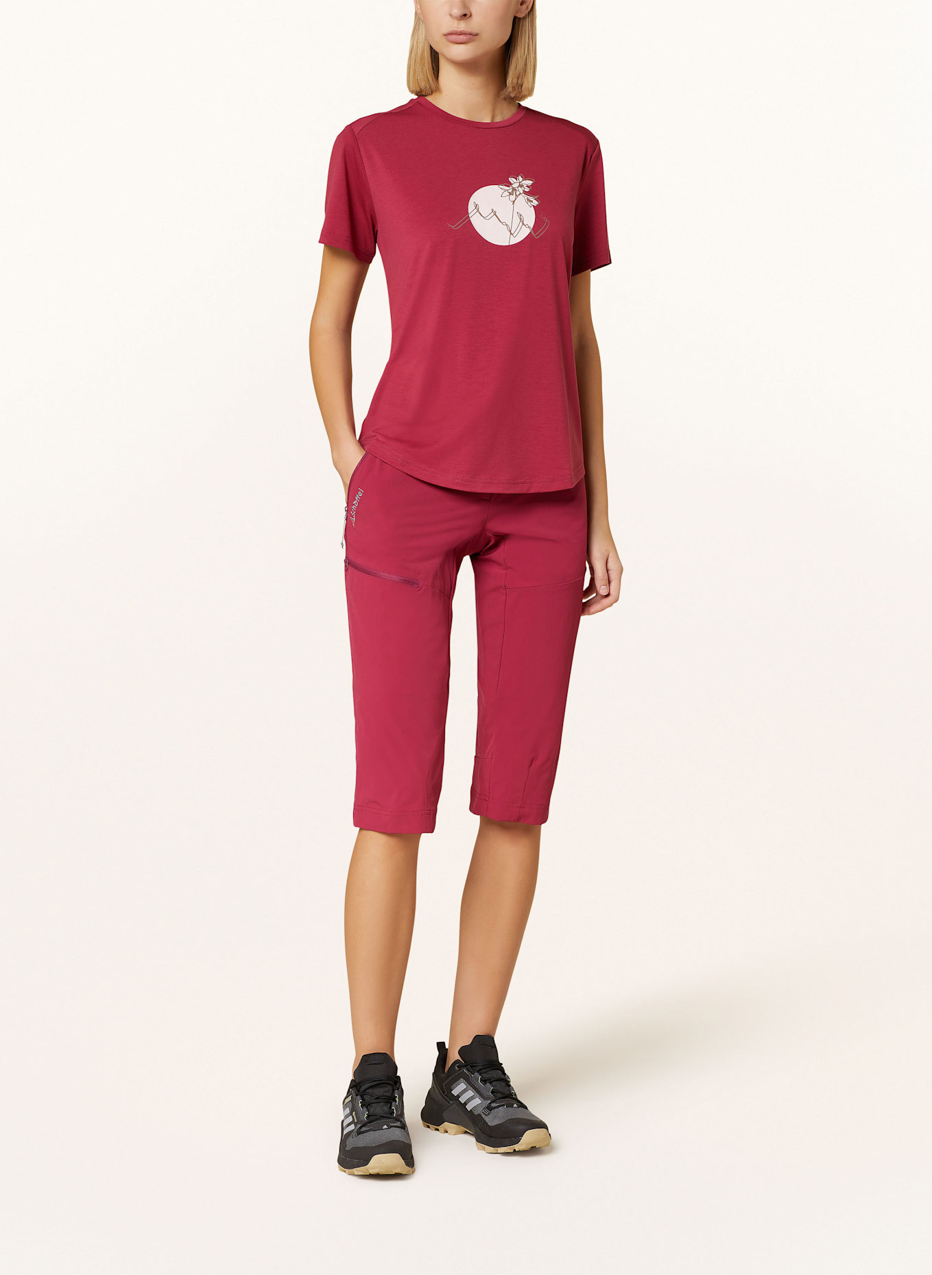 Schöffel T-Shirt HABERSPITZ: DUNKELROT