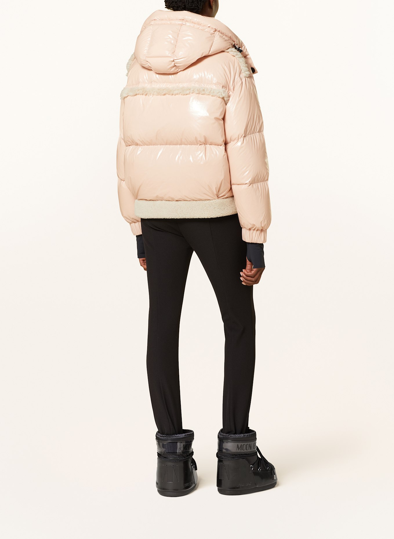 MONCLER GRENOBLE Kurtka narciarska EIBSEE kolor kremowy/ jasnoróżowy