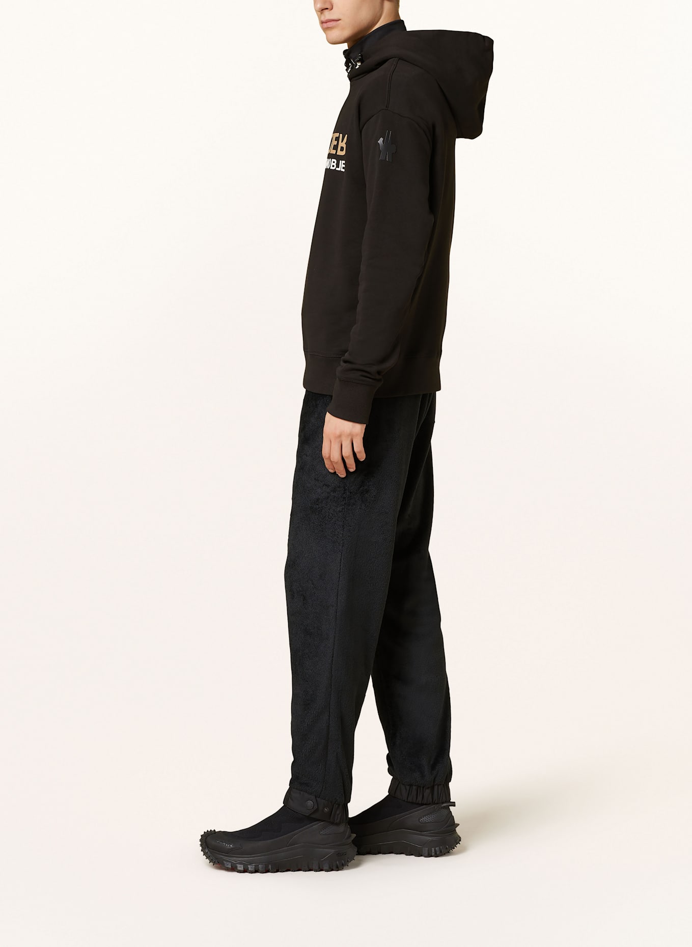 MONCLER GRENOBLE Spodnie w stylu dresowym regular fit: CZARNY