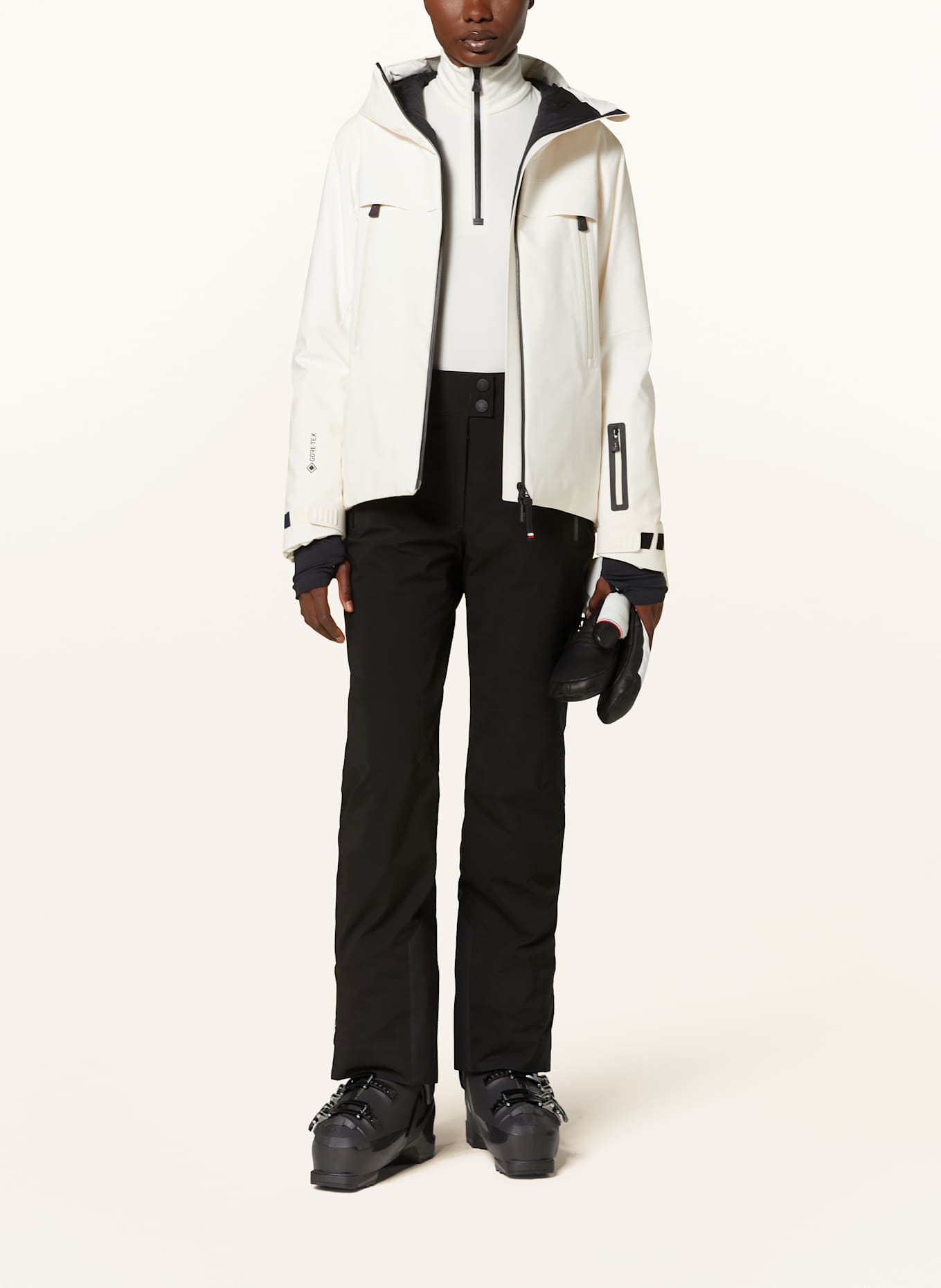 MONCLER GRENOBLE Midlayer: WEISS / SCHWARZ