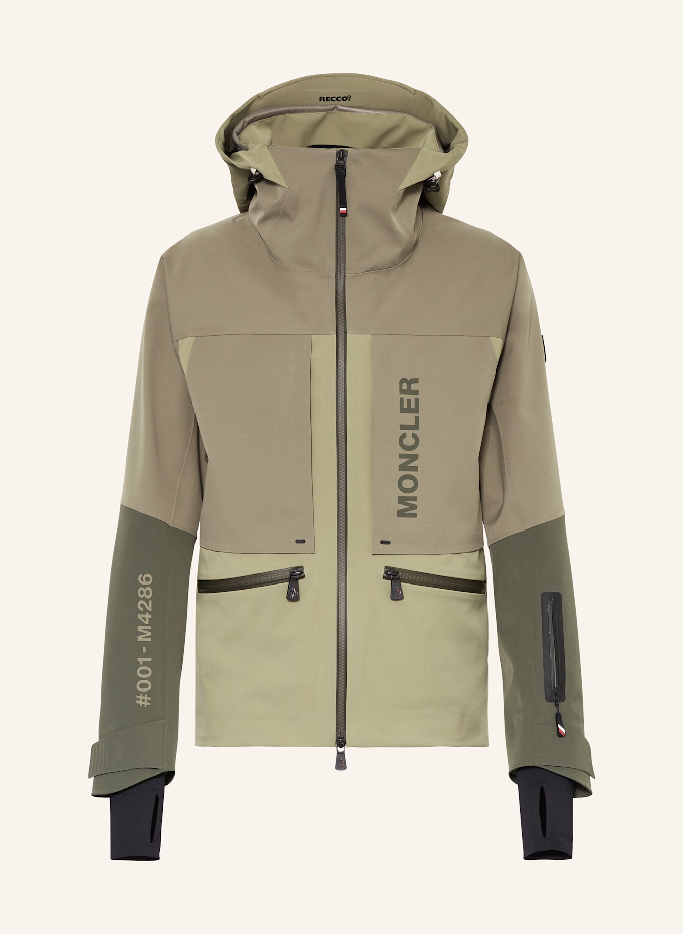 MONCLER GRENOBLE Hardshell-Skijacke FUSSEN: OLIV / KHAKI