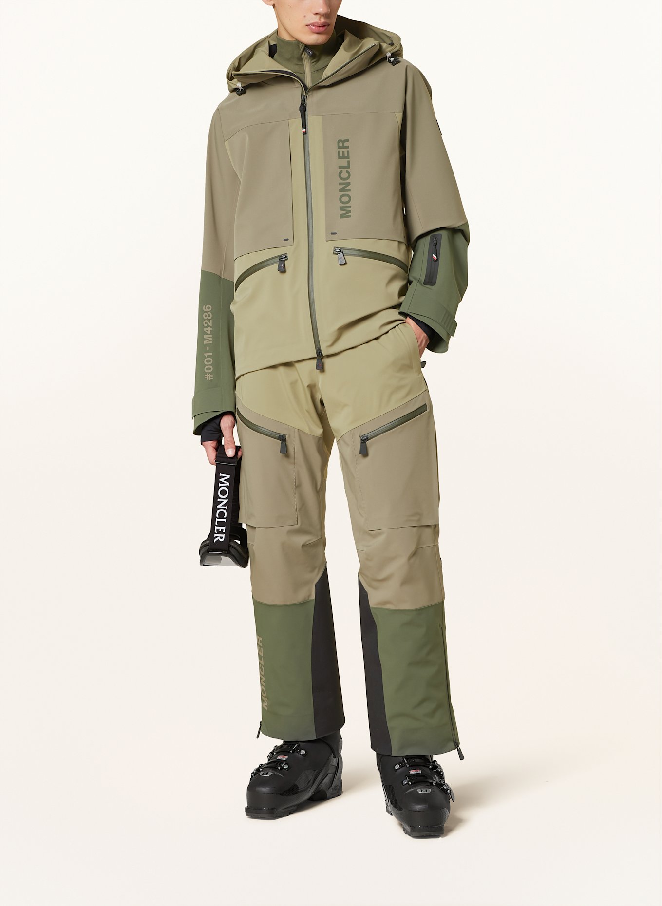 MONCLER GRENOBLE Hardshell-Skijacke FUSSEN: OLIV / KHAKI
