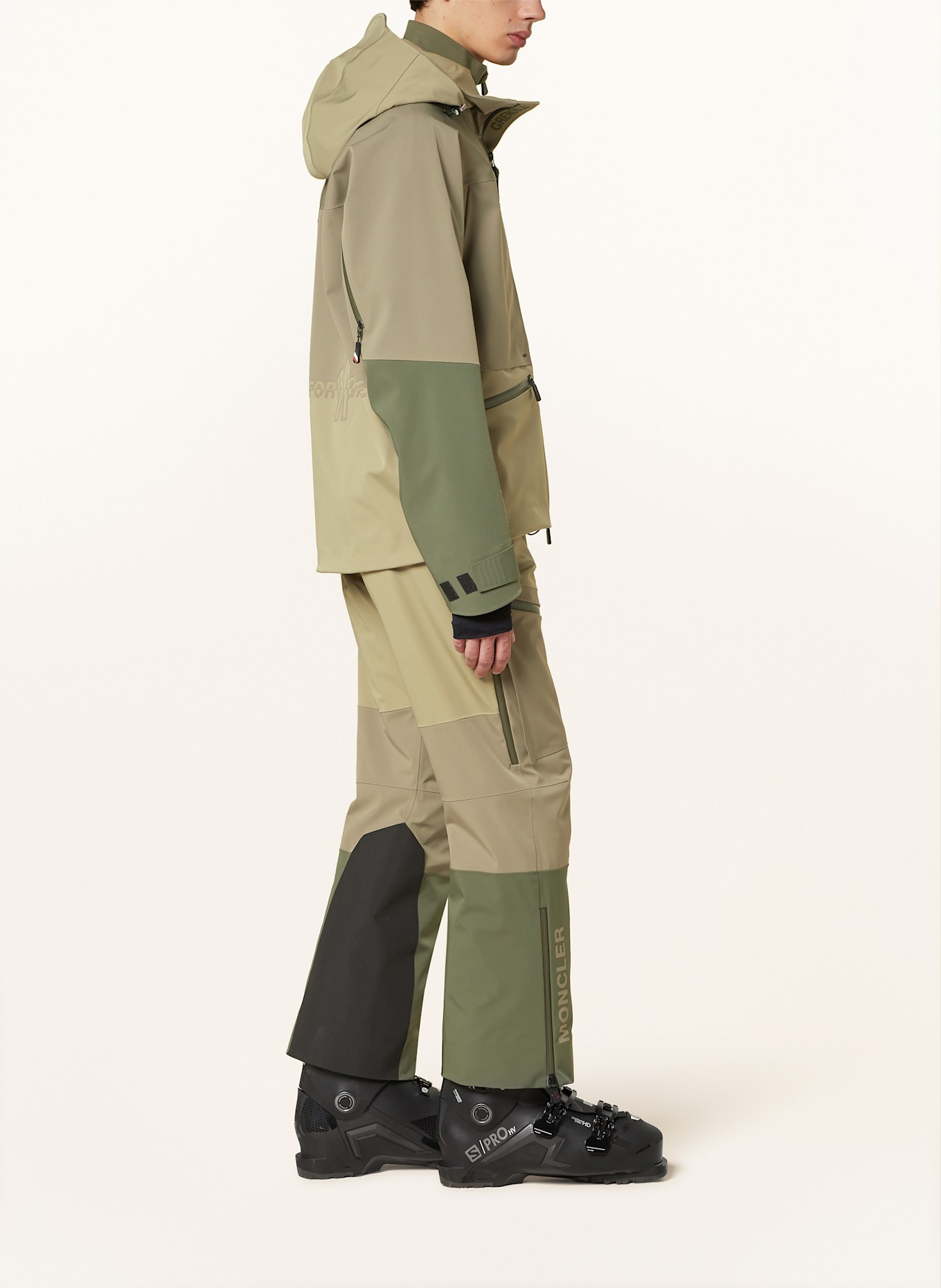 MONCLER GRENOBLE Hardshell-Skijacke FUSSEN: OLIV / KHAKI