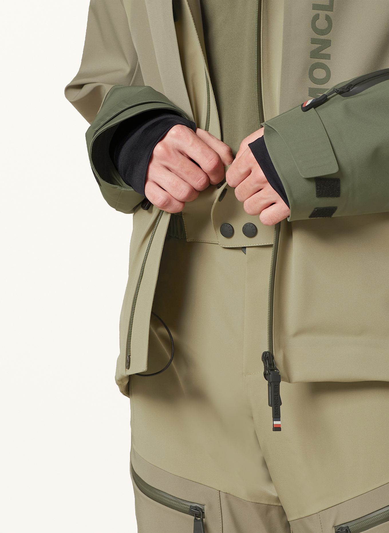 MONCLER GRENOBLE Hardshell-Skijacke FUSSEN: OLIV / KHAKI