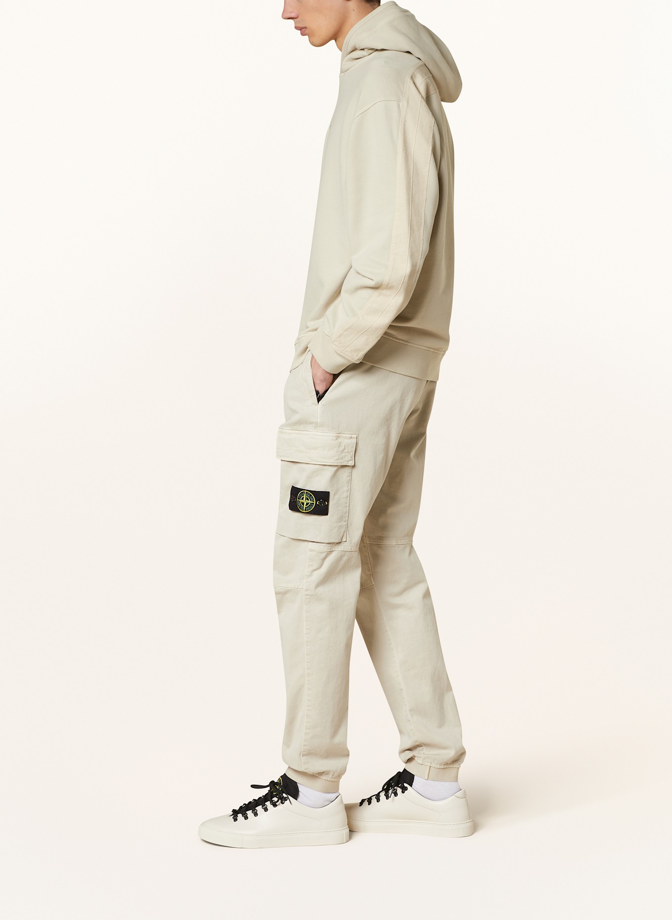Stone island cream hoodie online