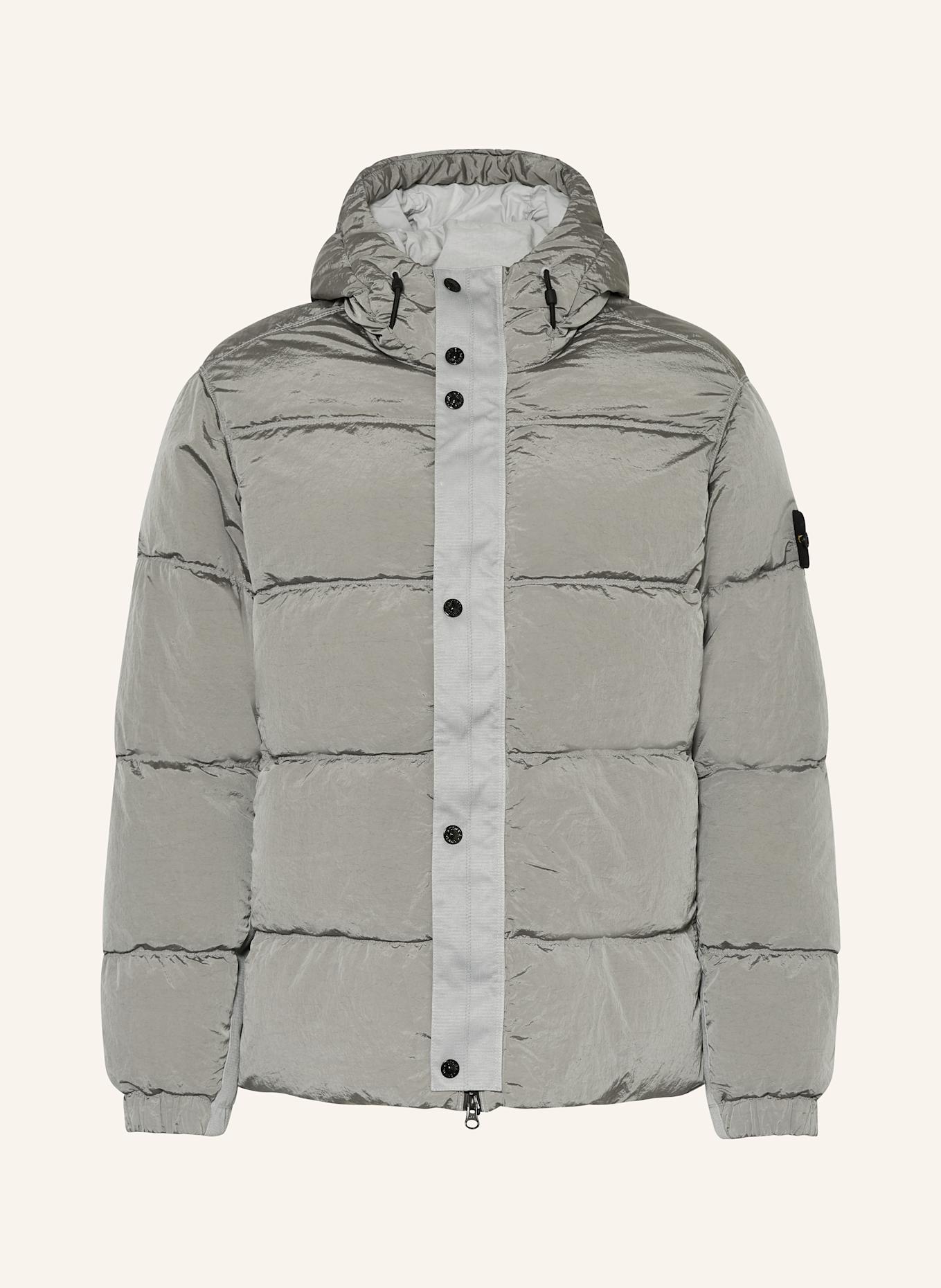 Grey stone island coat shop