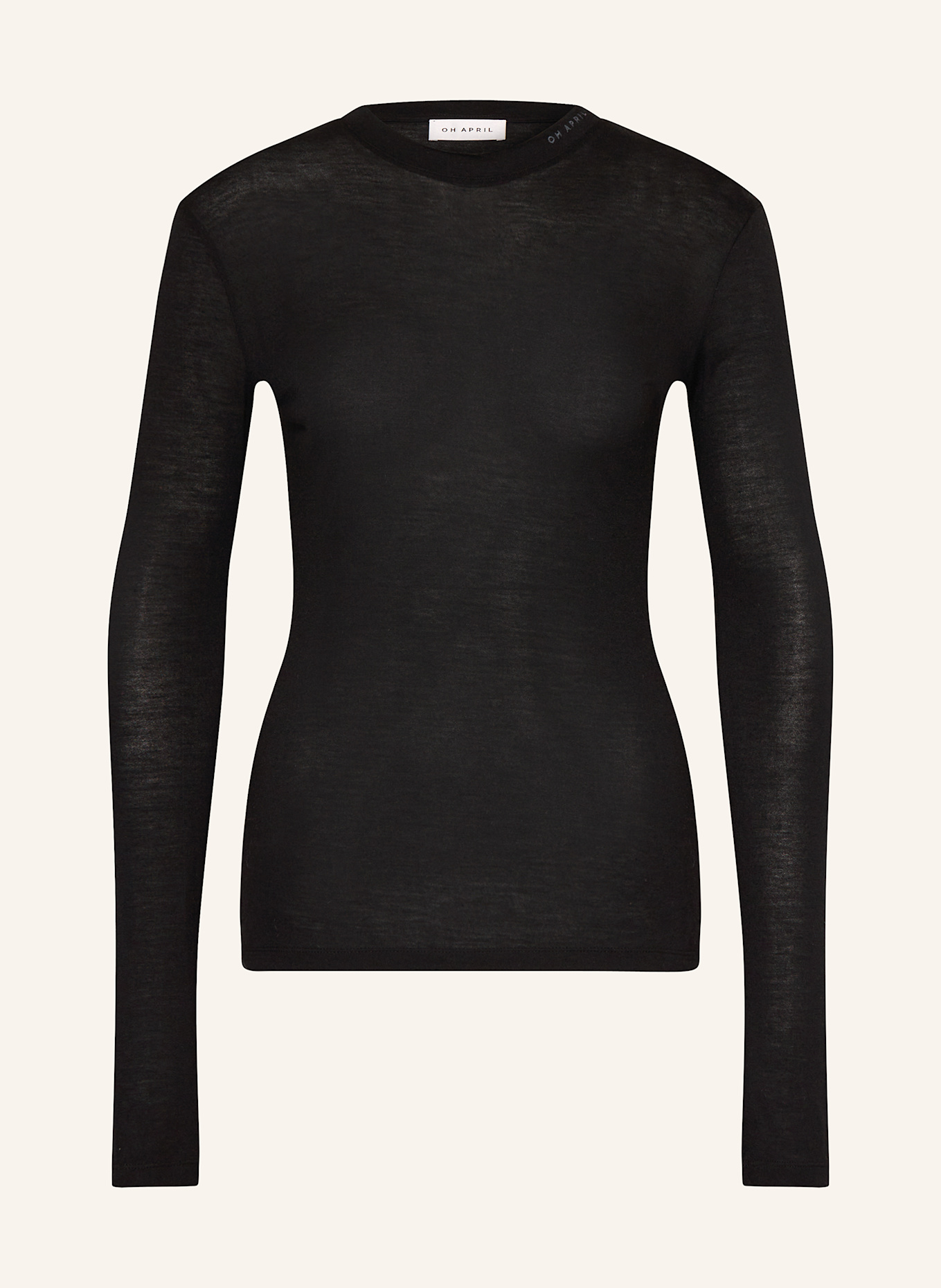 OH APRIL Koszulka z długim rękawem WILLOW: CZARNY