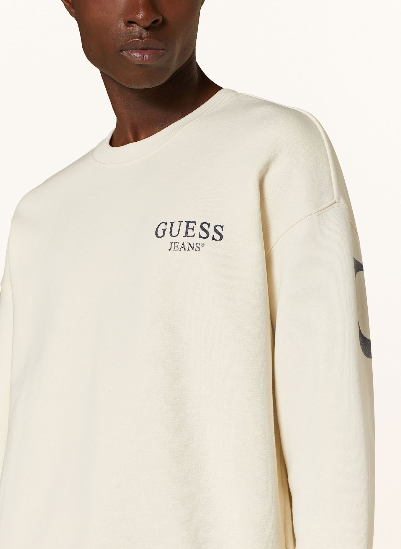 GUESS JEANS Bluza nierozpinana, Kolor: KREMOWY/ CZARNY (Obrazek 4)