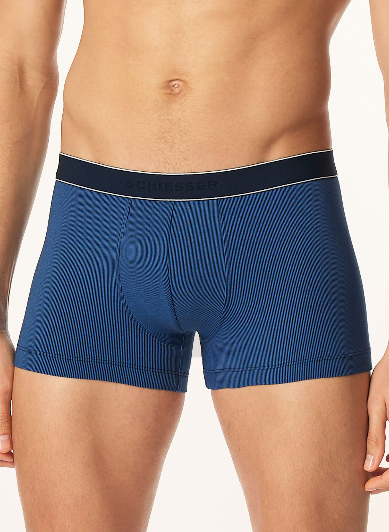 SCHIESSER DUALITY FUNCTION boxer shorts: DARK BLUE / BLACK