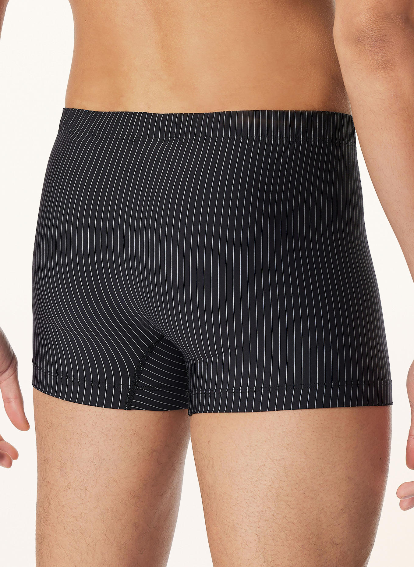 SCHIESSER PURE MICRO boxer shorts: BLACK / WHITE