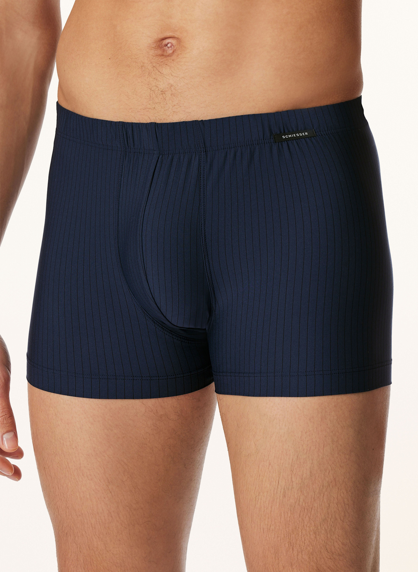 SCHIESSER Boxershorts PURE MICRO: DUNKELBLAU / SCHWARZ