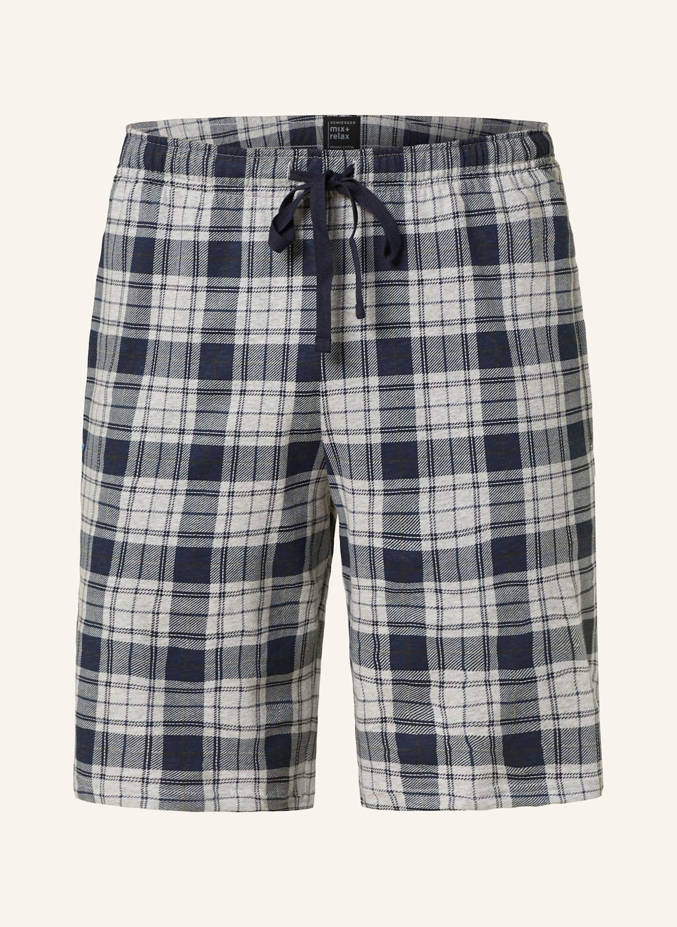 SCHIESSER Schlafshorts MIX+RELAX: DUNKELBLAU / HELLGRAU