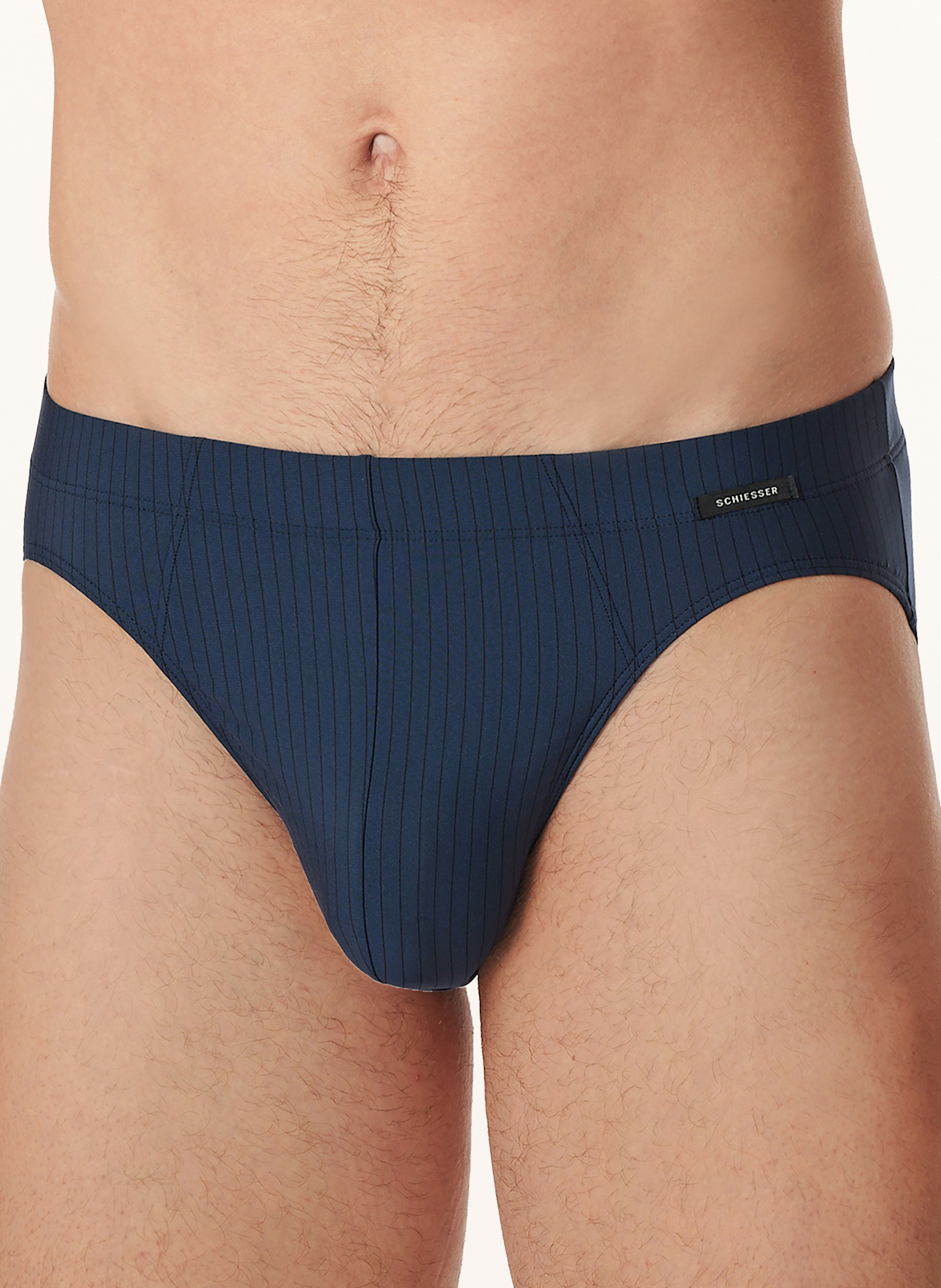 SCHIESSER Slip PURE MICRO: DUNKELBLAU / SCHWARZ