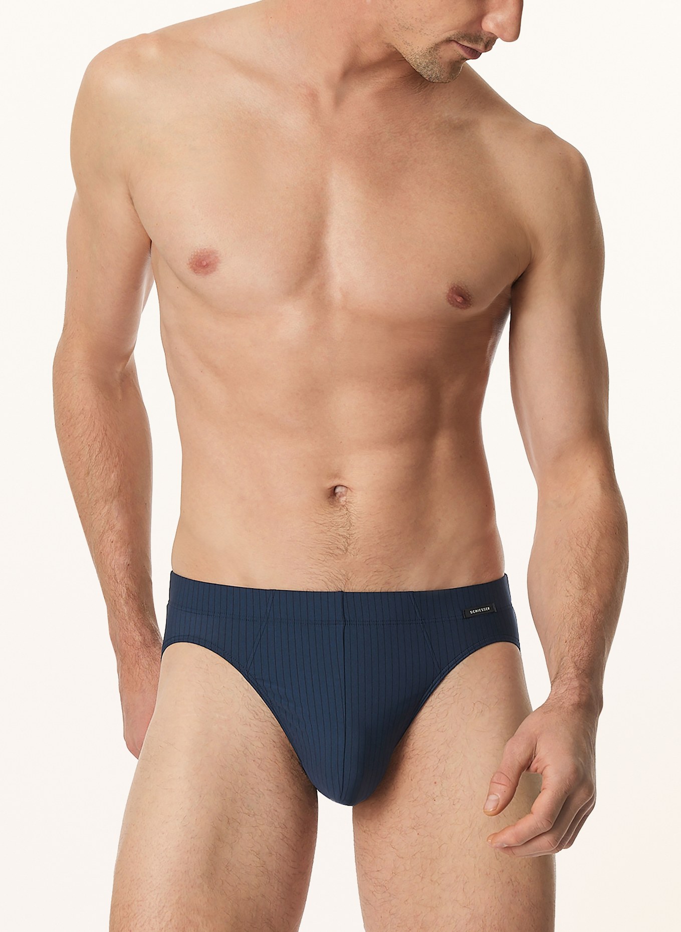 SCHIESSER Slip PURE MICRO: DUNKELBLAU / SCHWARZ