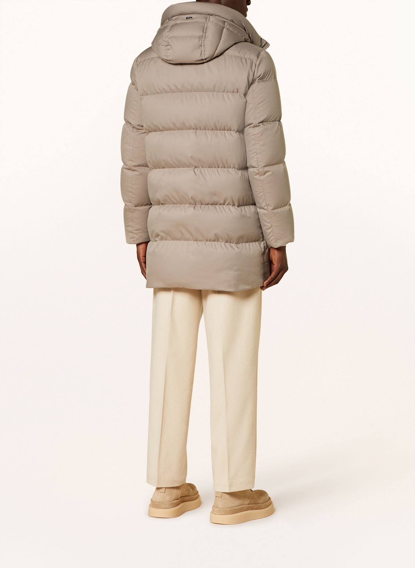 HERNO Down jacket with detachable faux fur