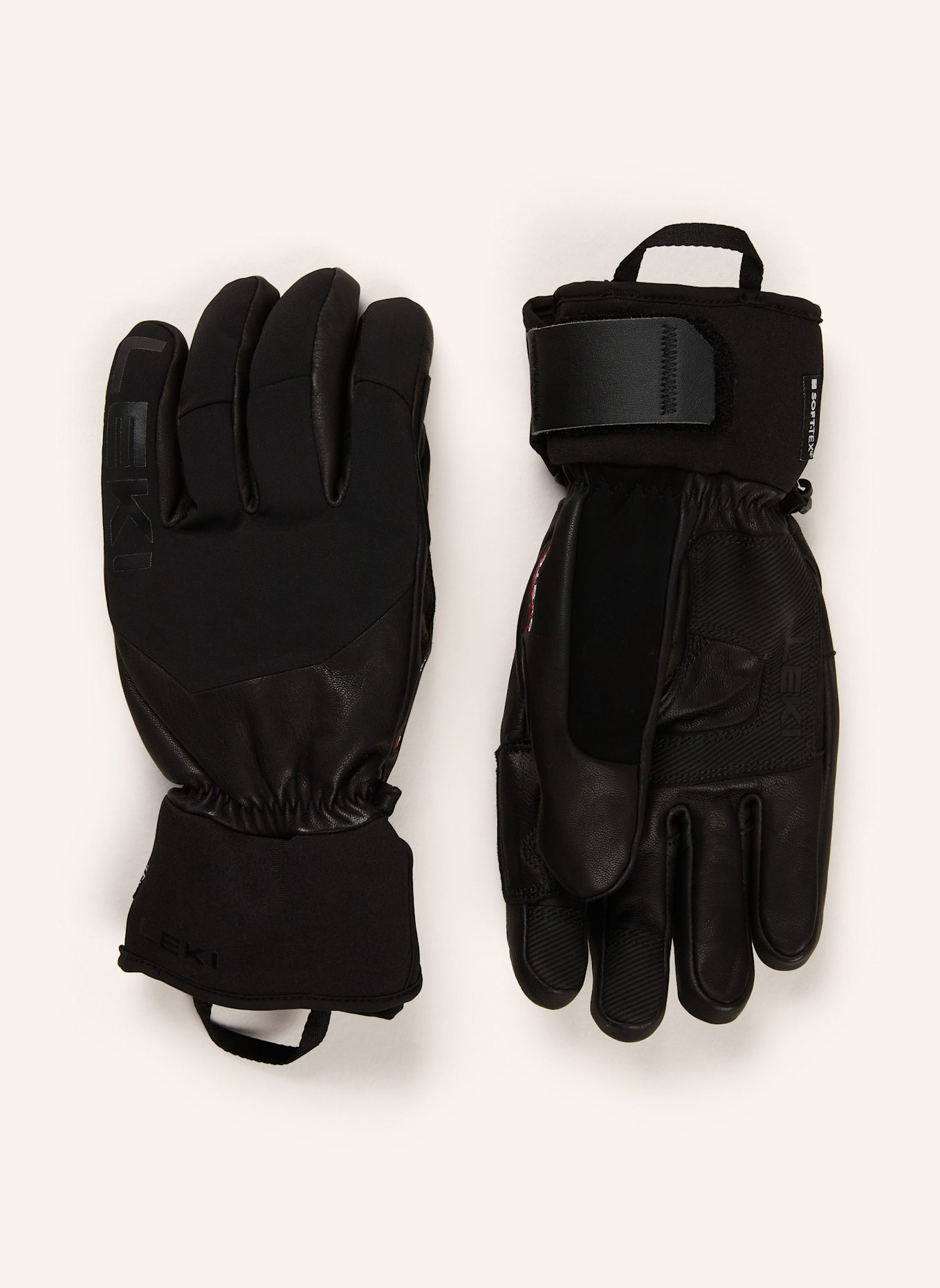LEKI HEVON 3D ski gloves with touchscreen function in black