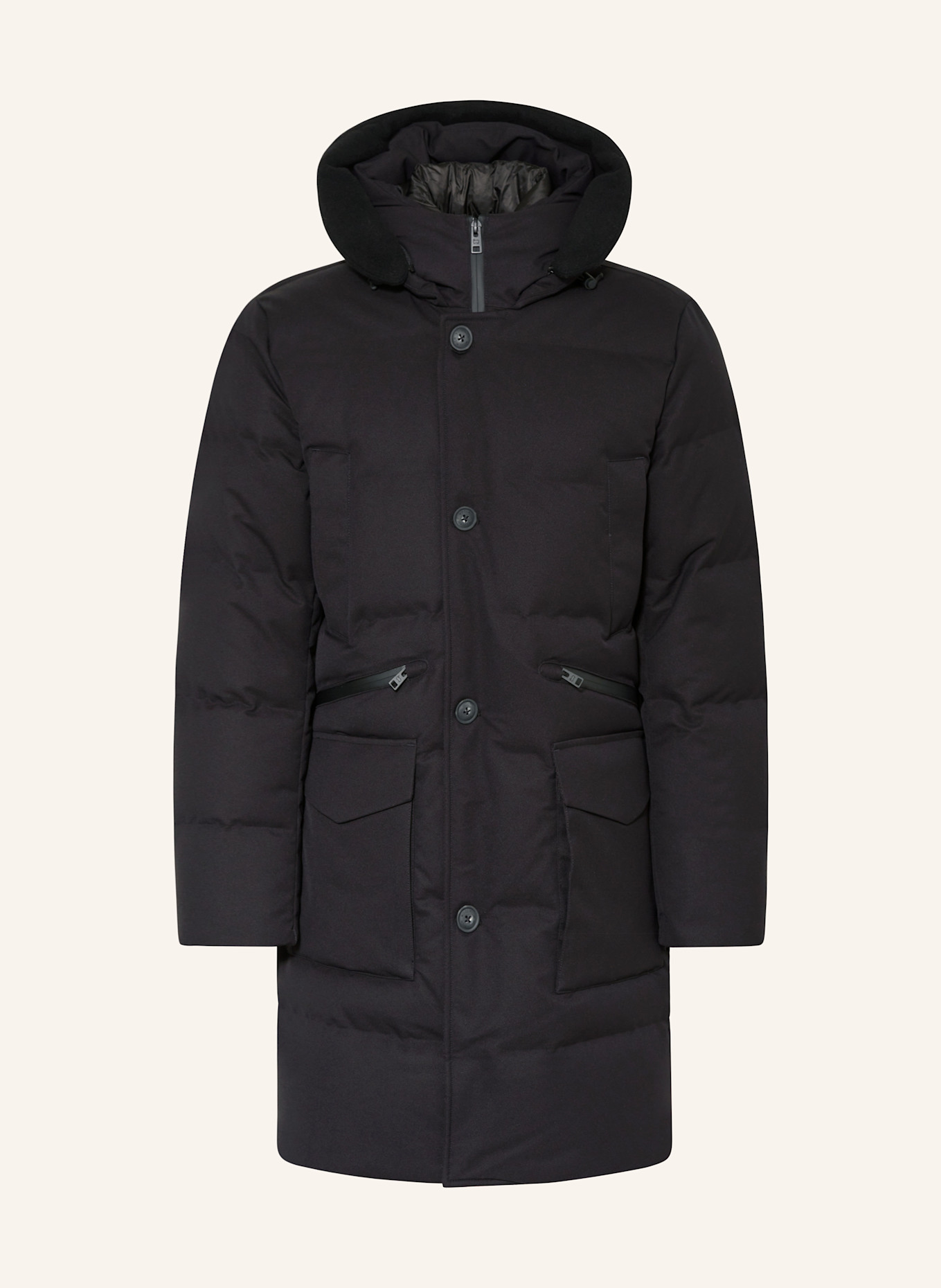 Woolrich parka black discount