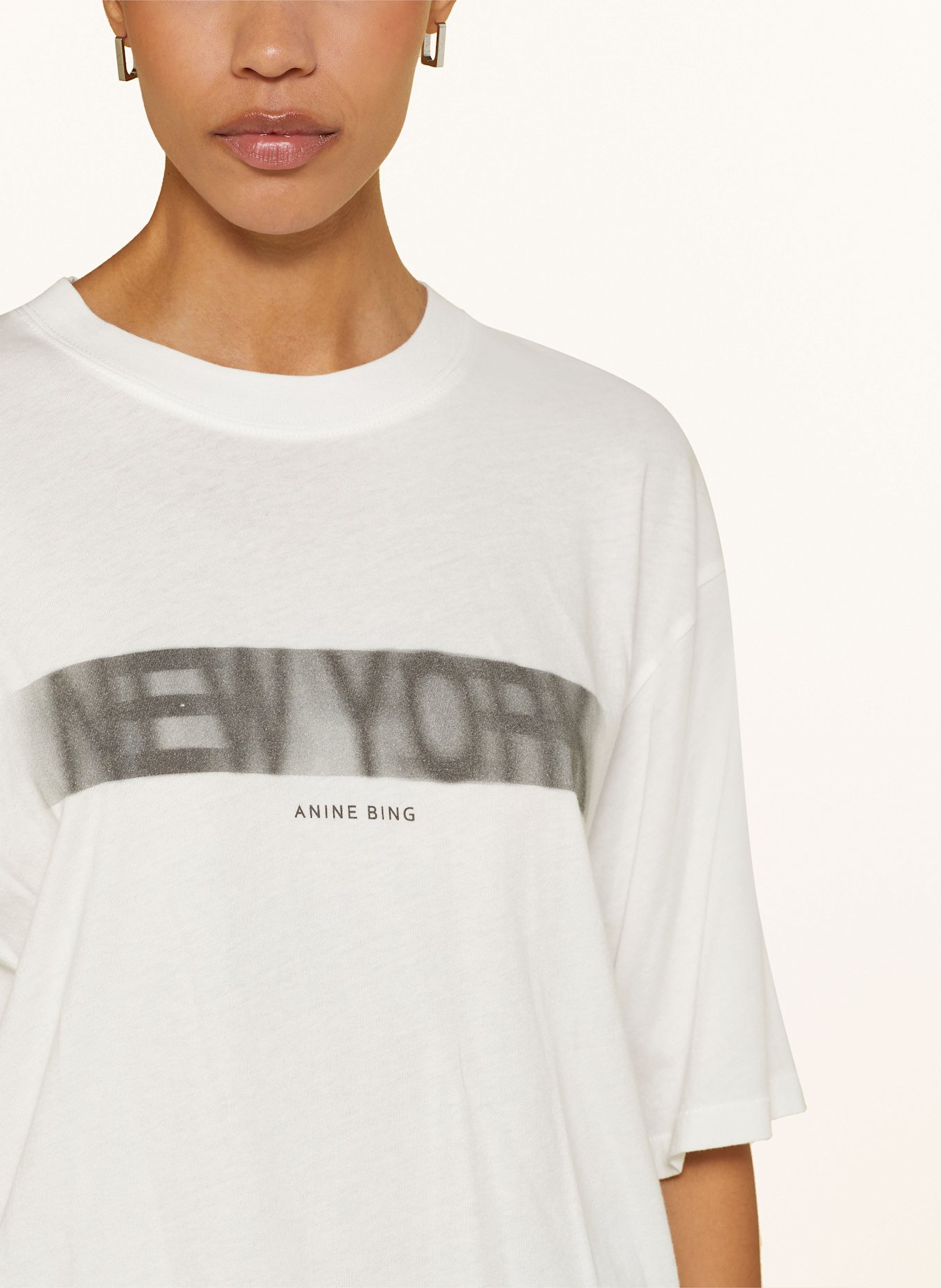 ANINE BING T-shirt CASON: WHITE / GRAY