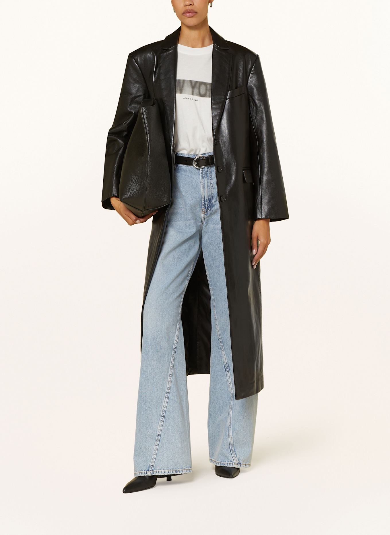 ANINE BING T-shirt CASON: WHITE / GRAY