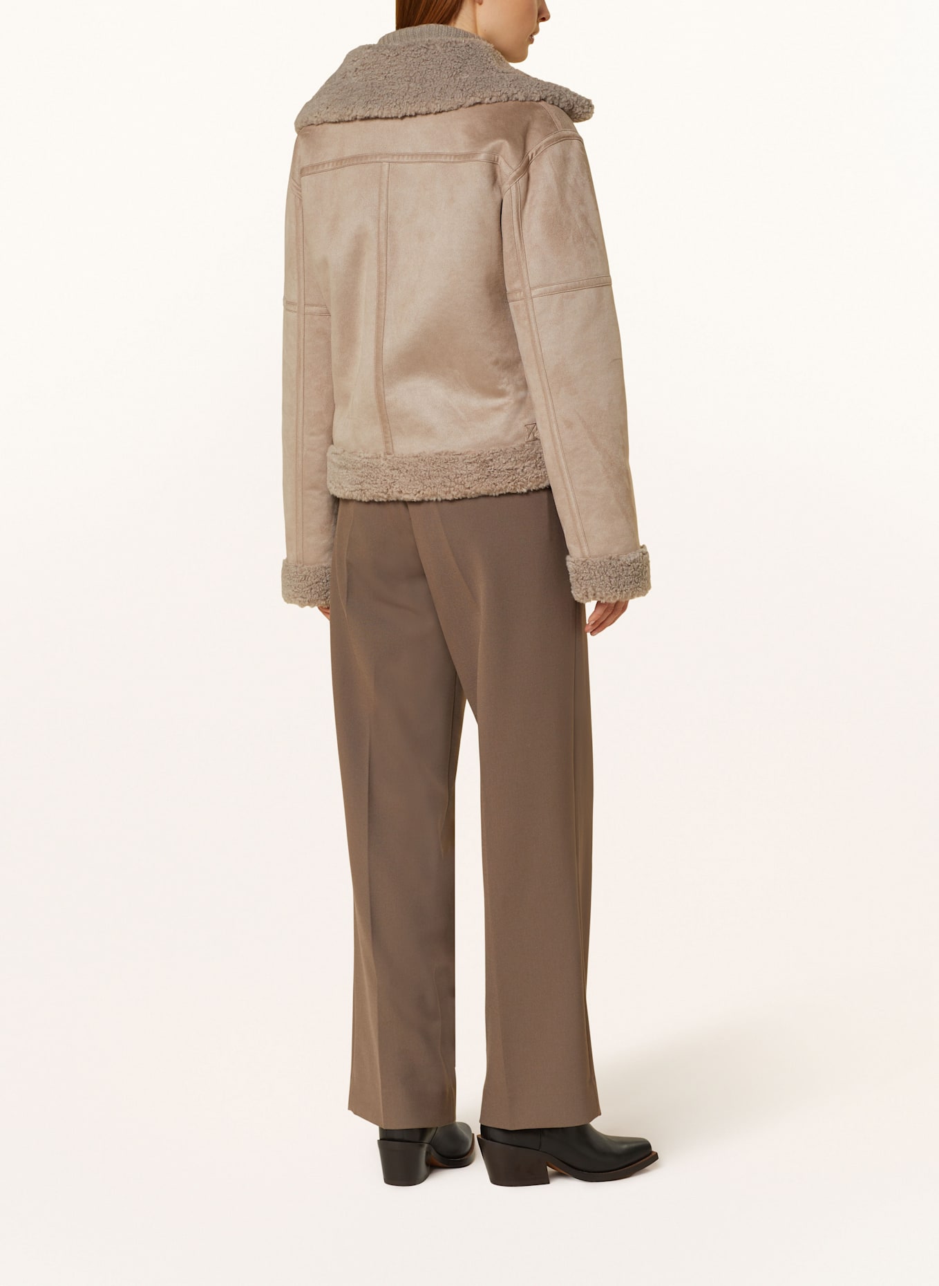 White Label Kurtka z imitacji skóry: SZAROBRĄZOWY