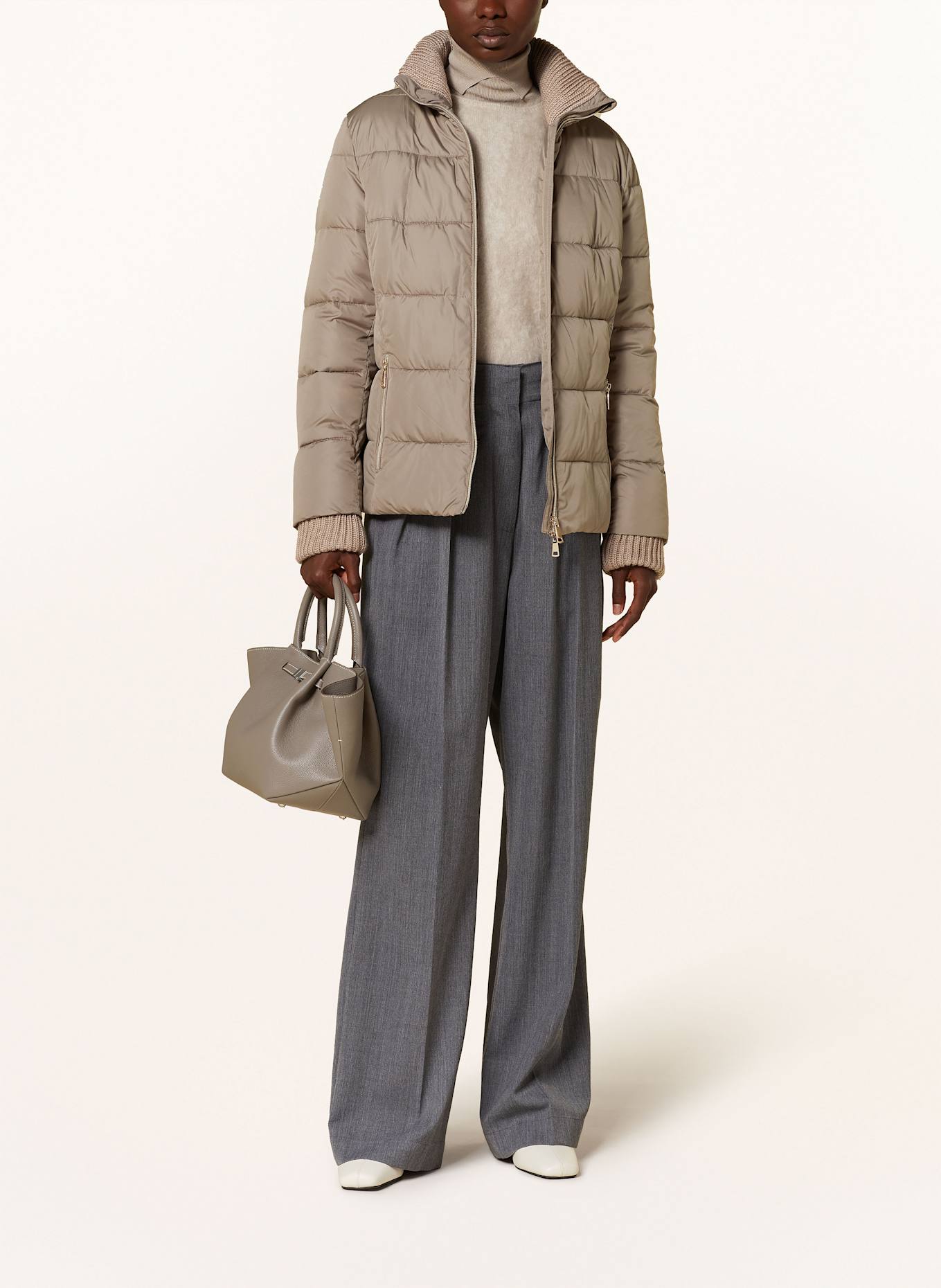 White Label 2-in-1 jacket with faux fur, Color: TAUPE (Image 8)
