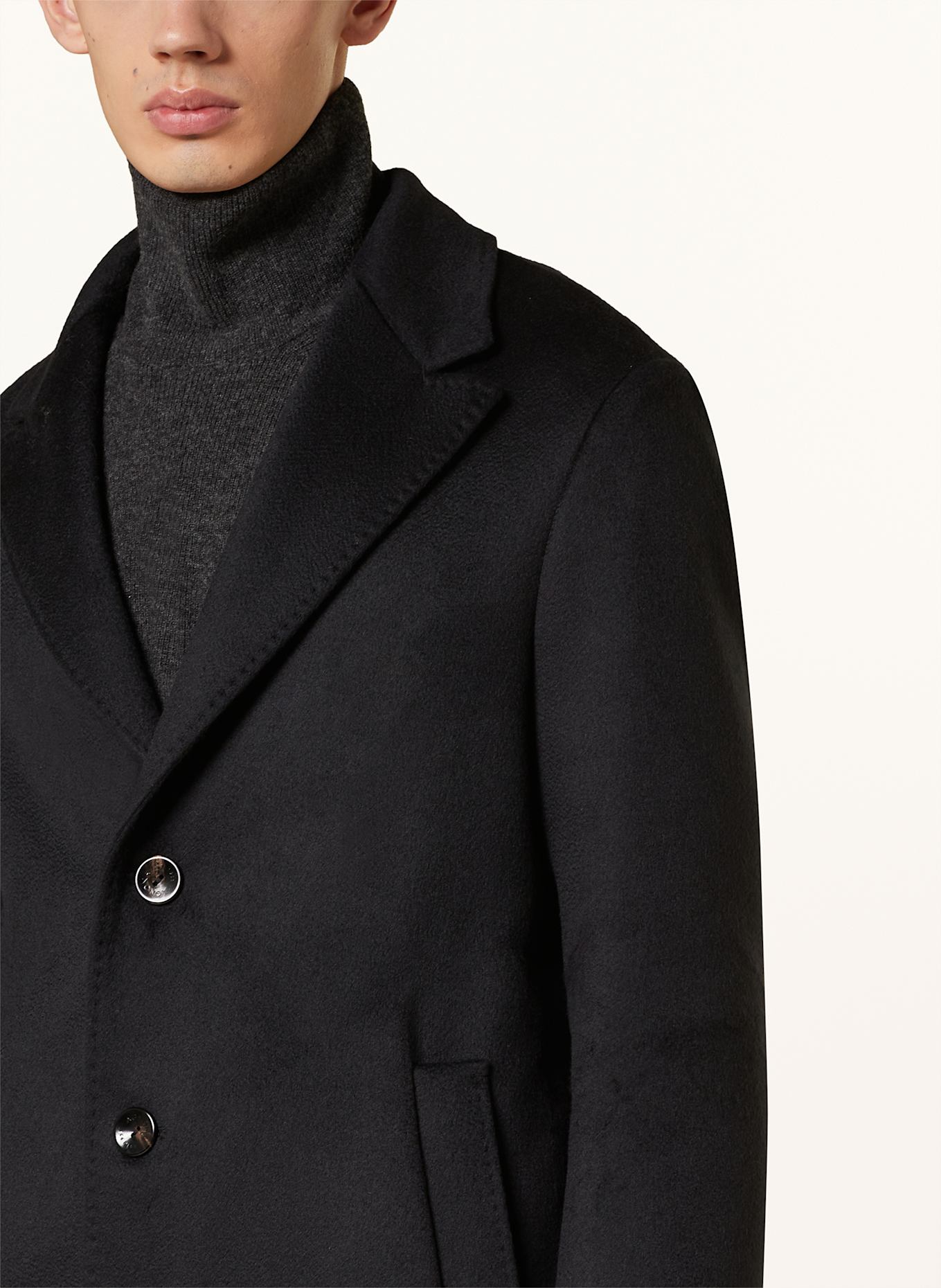 AGNONA Cashmere-Mantel: SCHWARZ