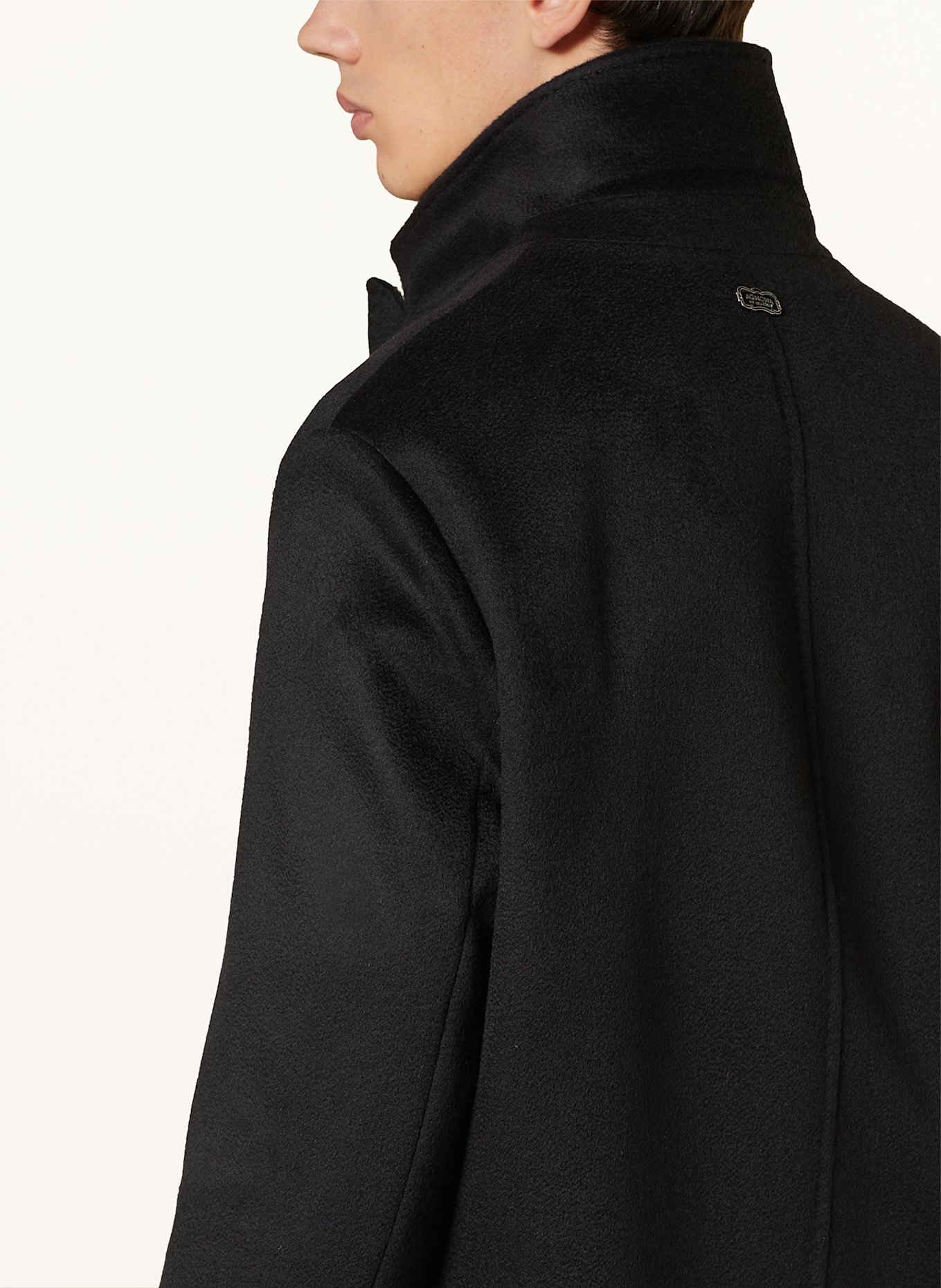 AGNONA Cashmere-Mantel: SCHWARZ