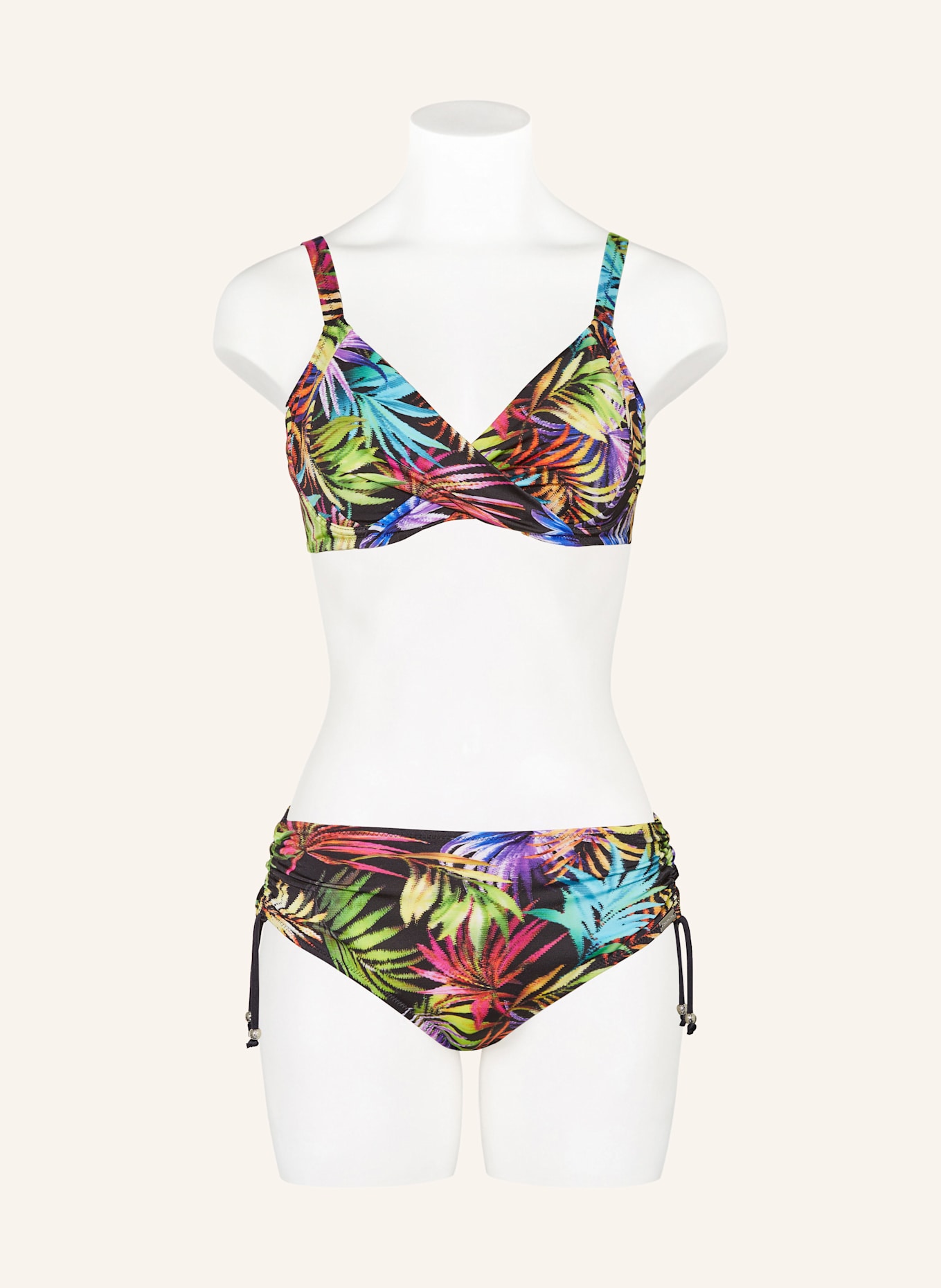 Charmline PALMERAIE VIEW underwired bikini, Color: BLACK/ TURQUOISE/ ORANGE (Image 2)