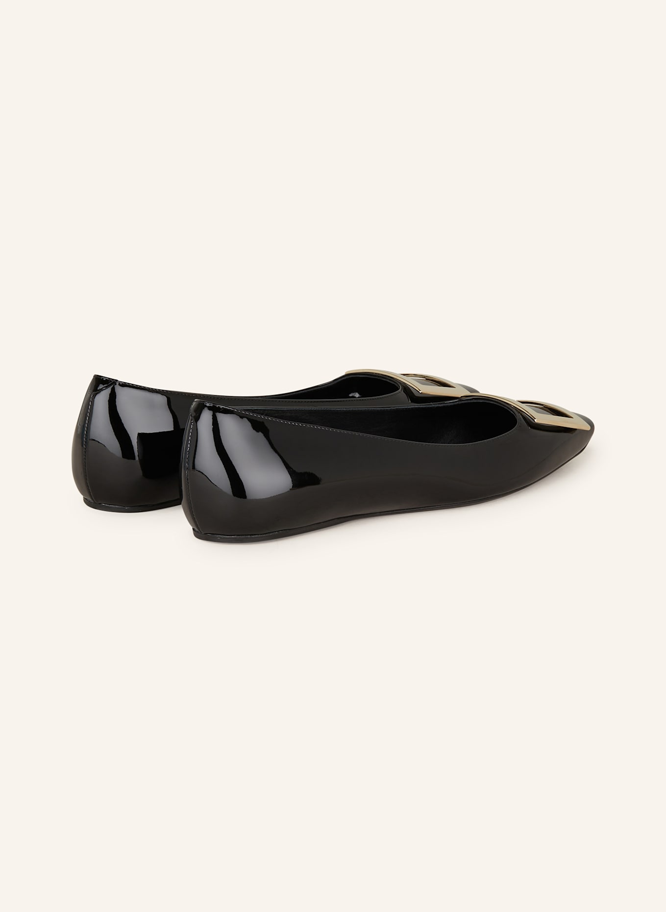 Roger Vivier Lackballerinas TROMPETTE: SCHWARZ