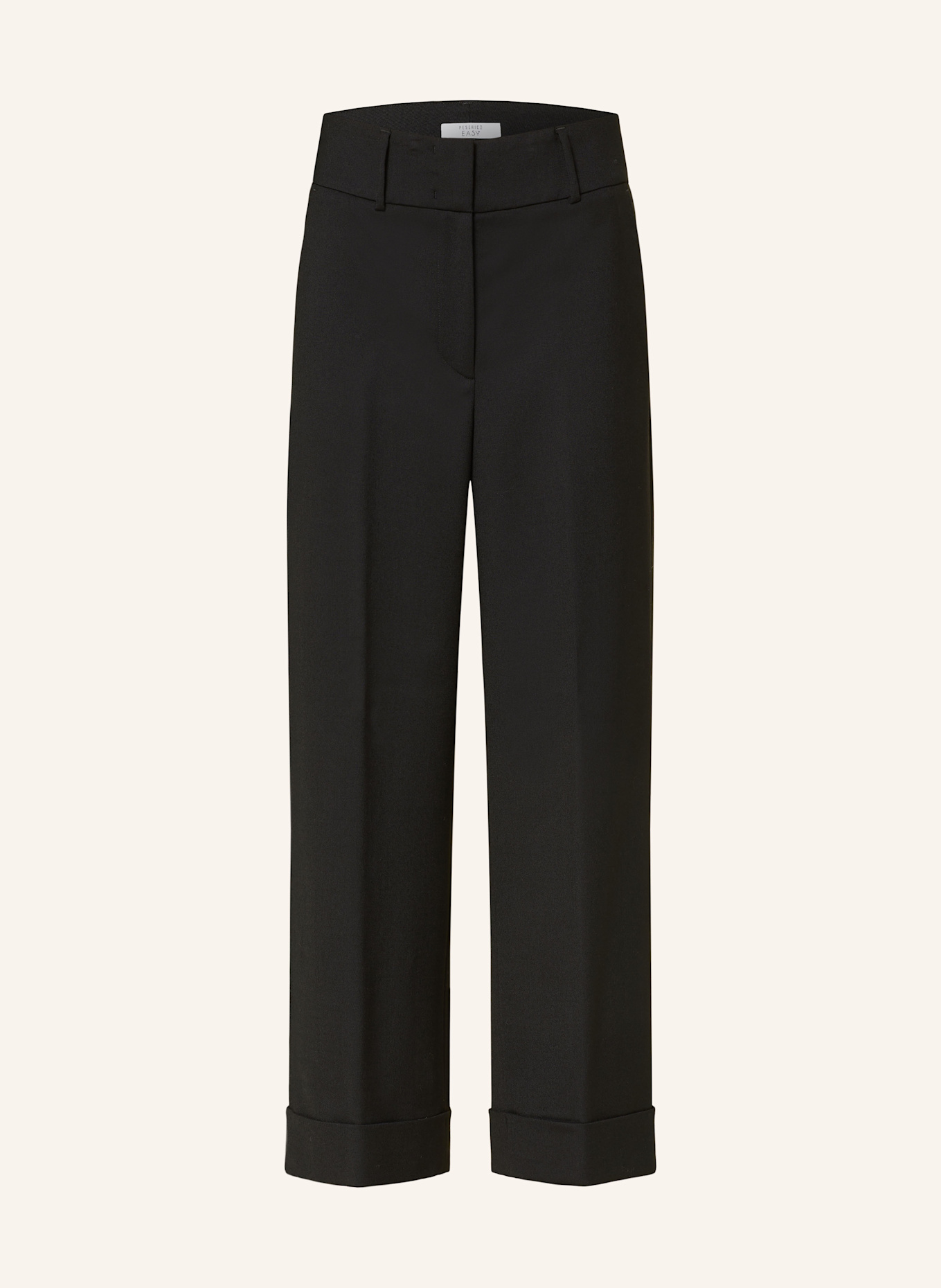 PESERICO EASY Wide leg trousers in black