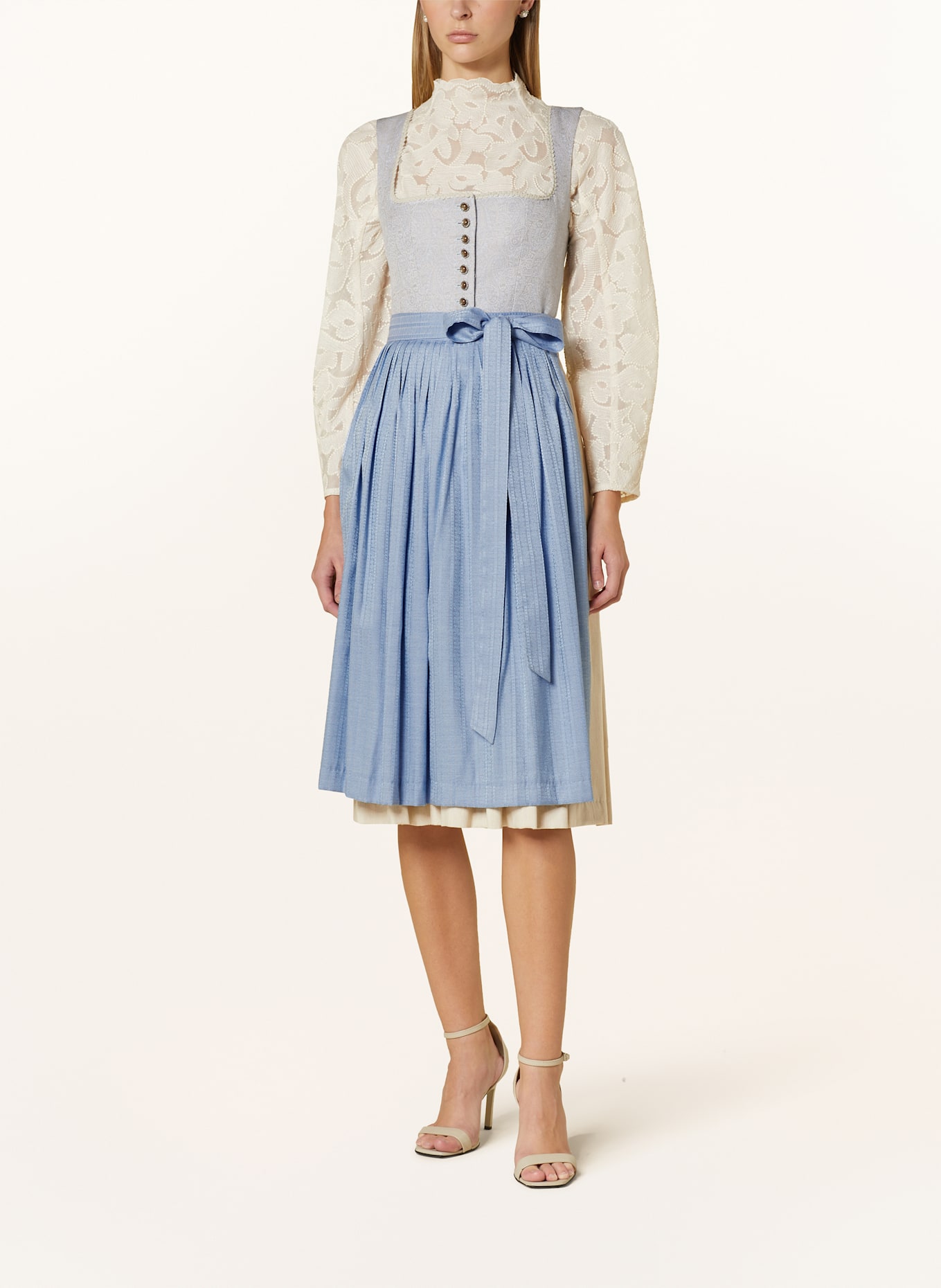 CocoVero Dirndlbluse MATHILDA mit 3/4-Arm: WEISS