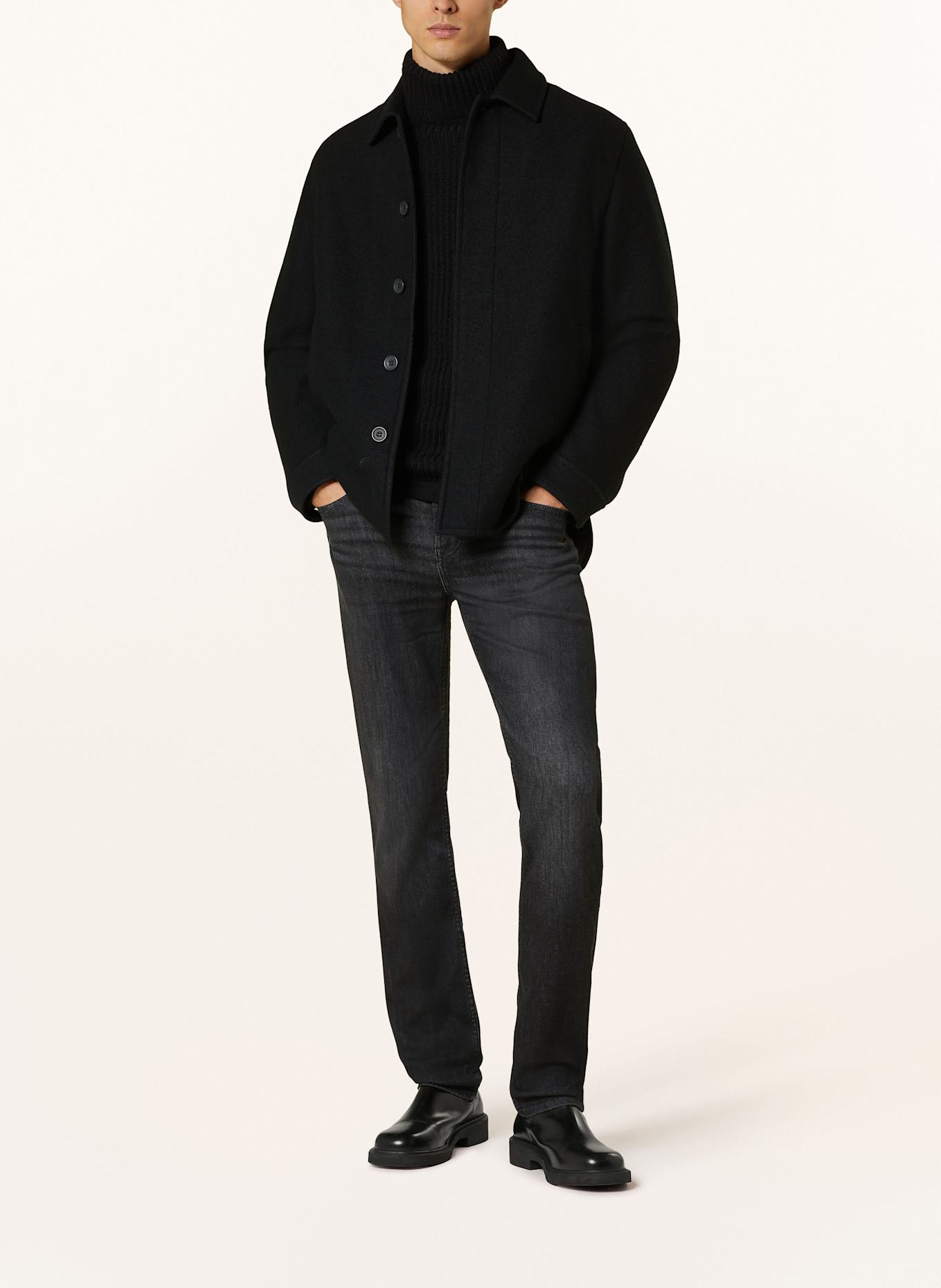 7 for all mankind Jeansy slim fit: BLACK