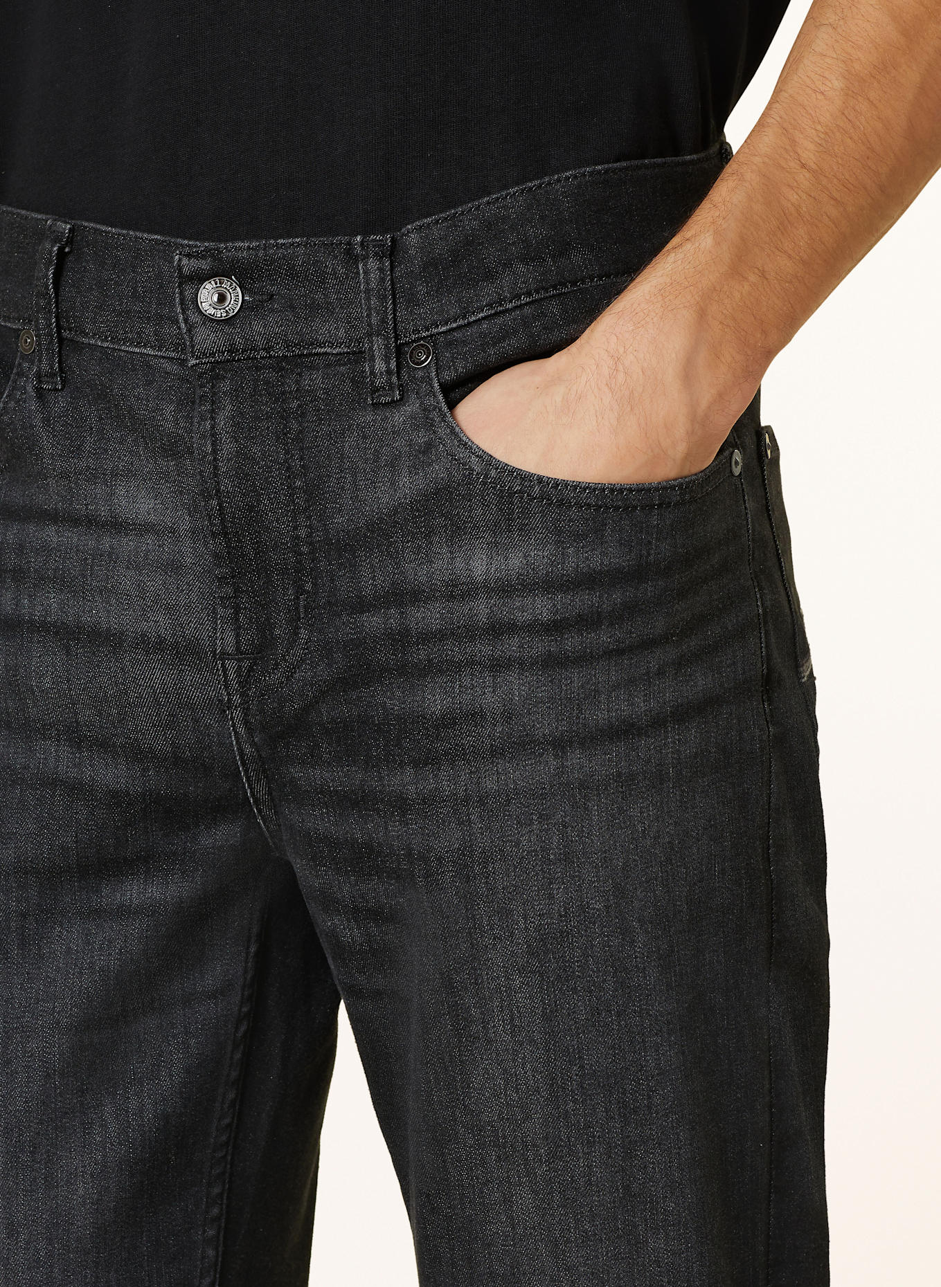 7 for all mankind Jeansy slim fit: BLACK