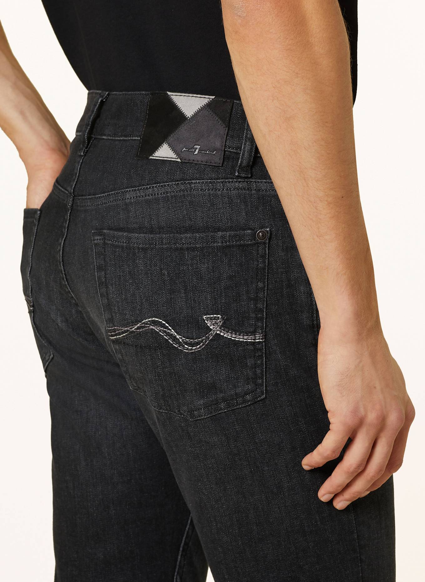 7 for all mankind Jeansy slim fit: BLACK