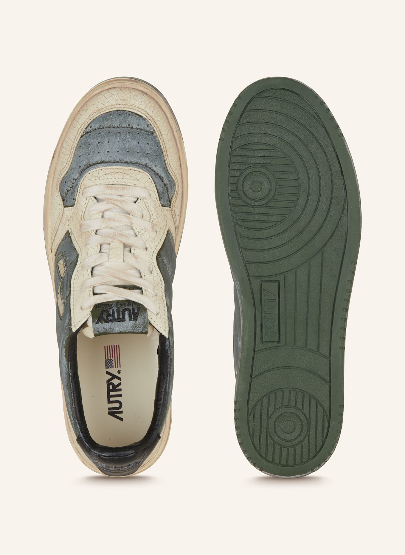 AUTRY Sneakersy SUPER VINTAGE LOW: SZARY / ECRU