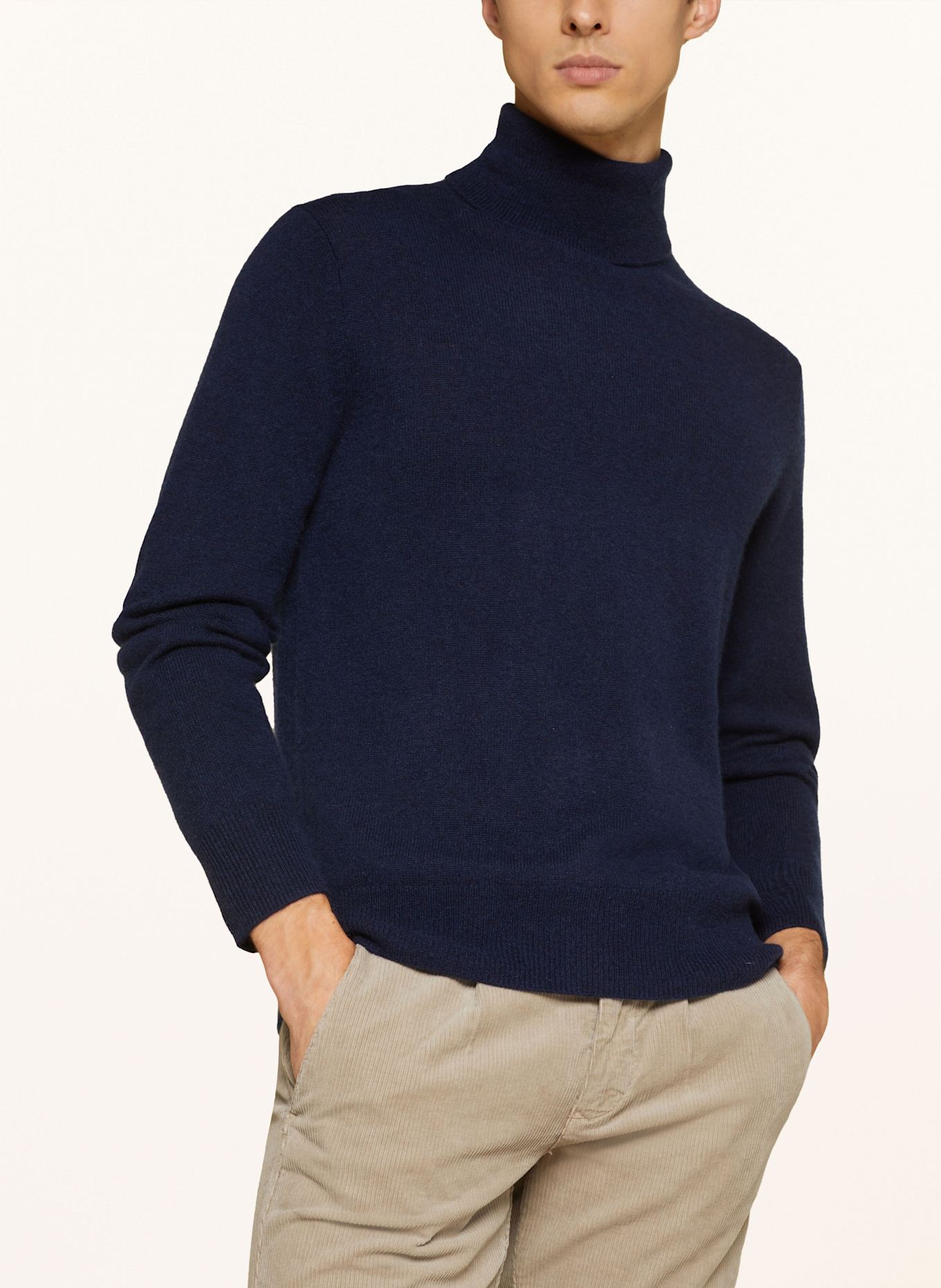 DIGEL Rollkragenpullover FRANCIS aus Cashmere: DUNKELBLAU