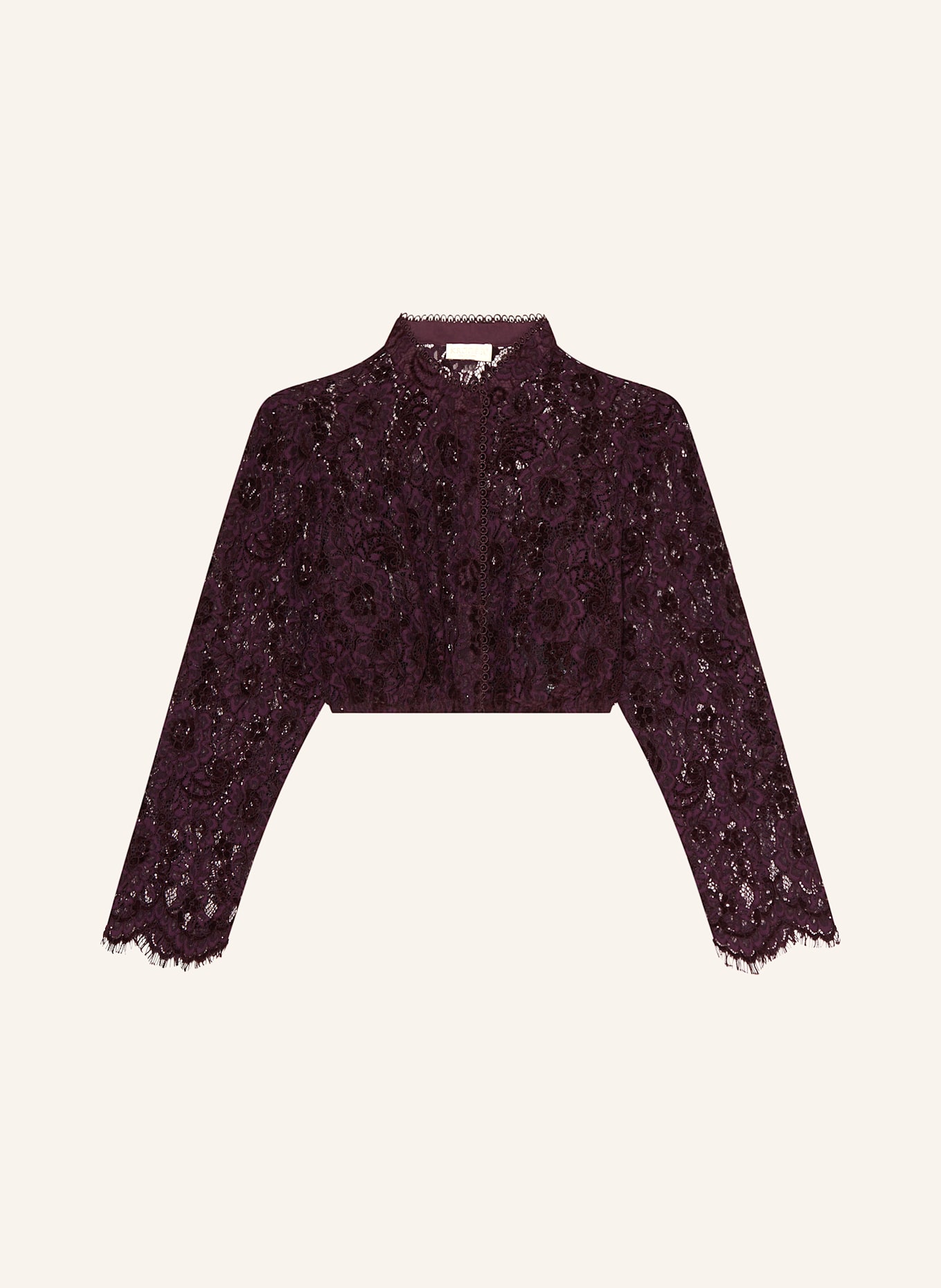 KRÜGER Dirndlbluse SUNNA aus Spitze mit 3/4-Arm: DUNKELROT