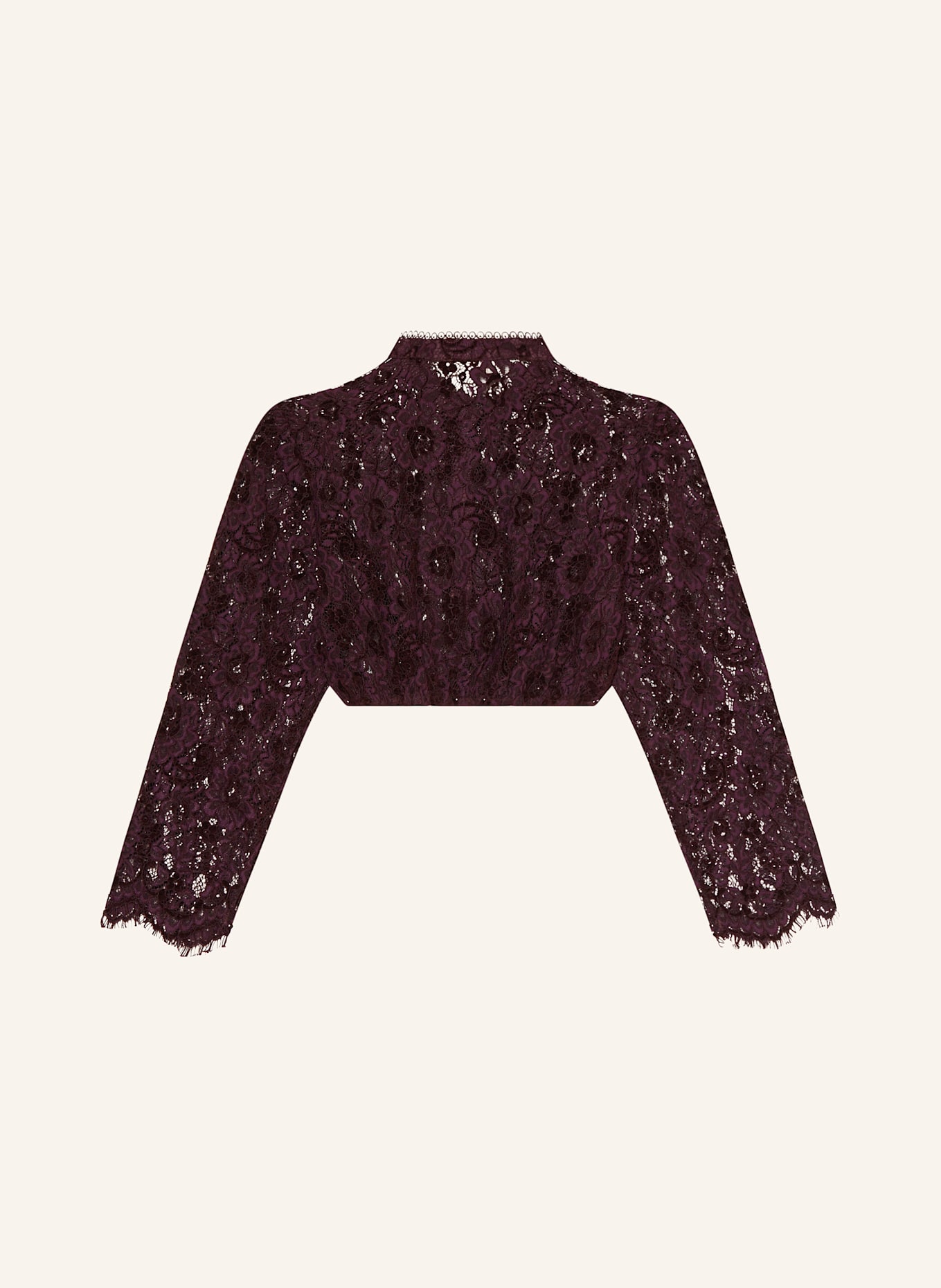KRÜGER Dirndlbluse SUNNA aus Spitze mit 3/4-Arm: DUNKELROT