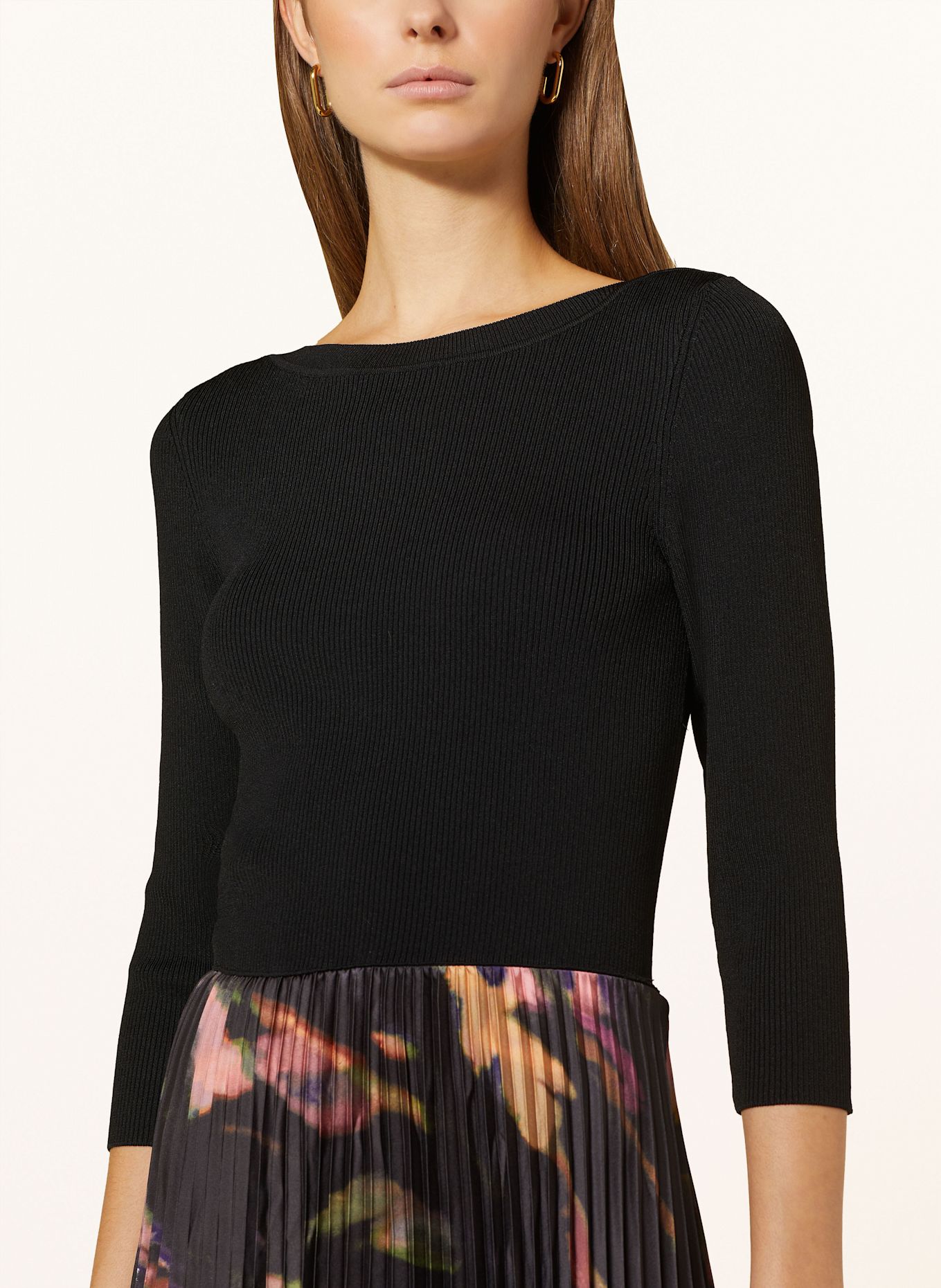Phase Eight RHEA dress in mixed materials