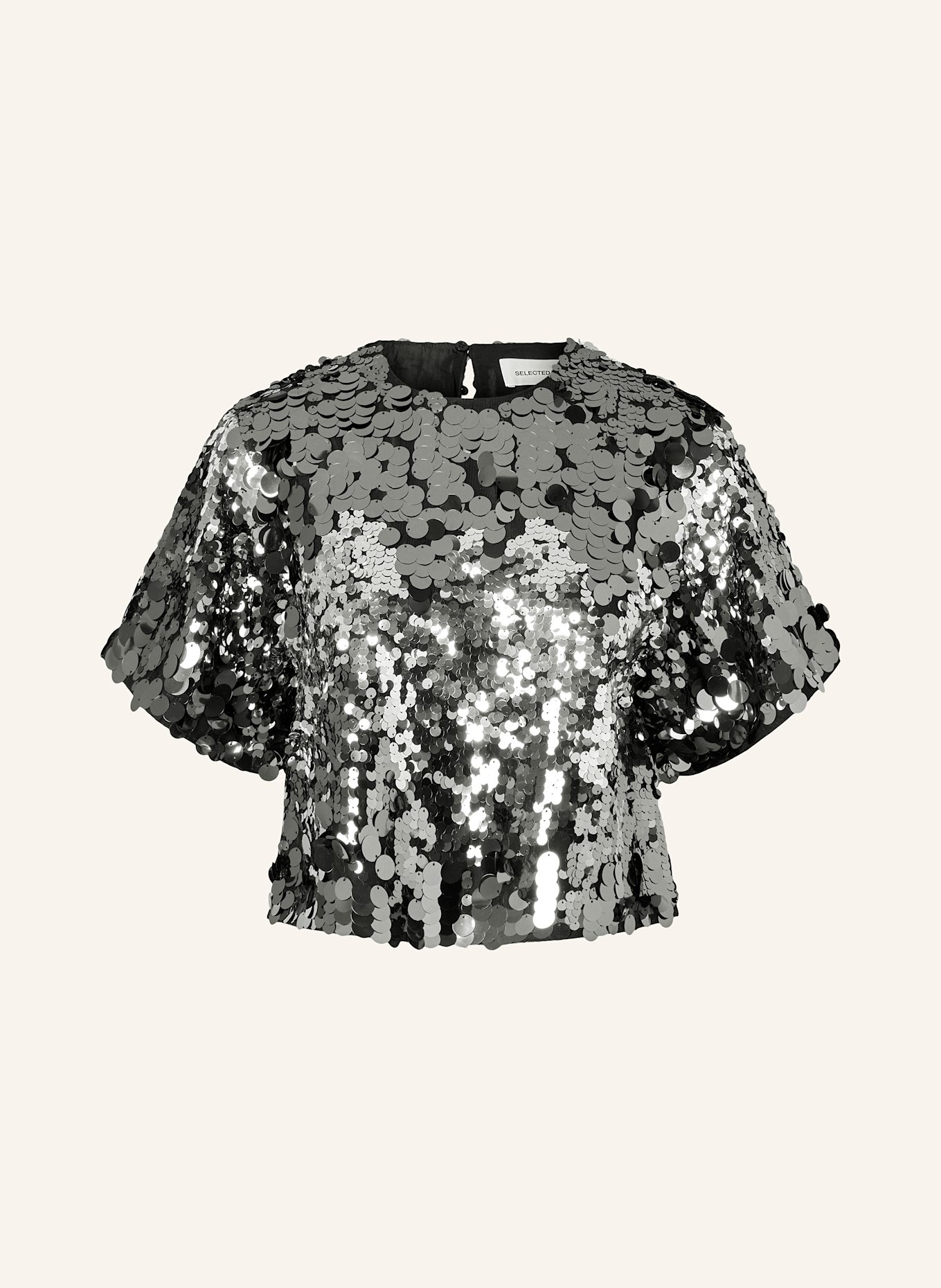 SELECTED Femme Cropped T Shirt mit Pailletten
