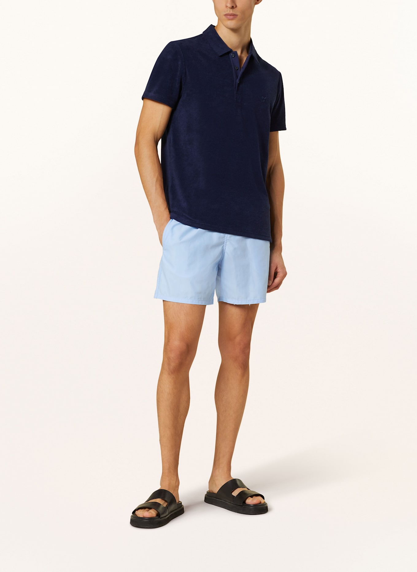 VILEBREQUIN Terry polo shirt PHOENIX: DARK BLUE