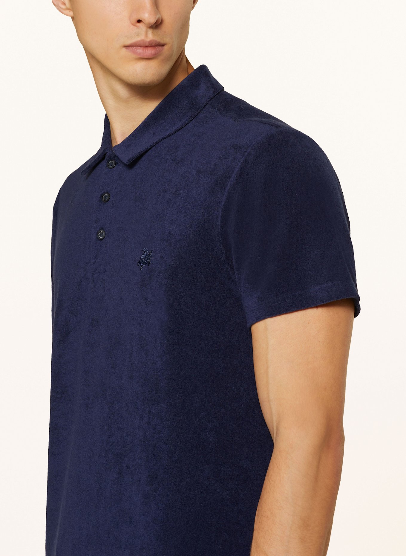 VILEBREQUIN Terry polo shirt PHOENIX: DARK BLUE