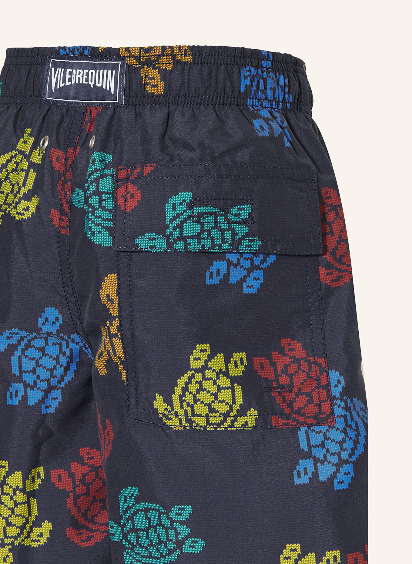 VILEBREQUIN Badeshorts JIM: DUNKELBLAU / DUNKELROT / DUNKELGELB
