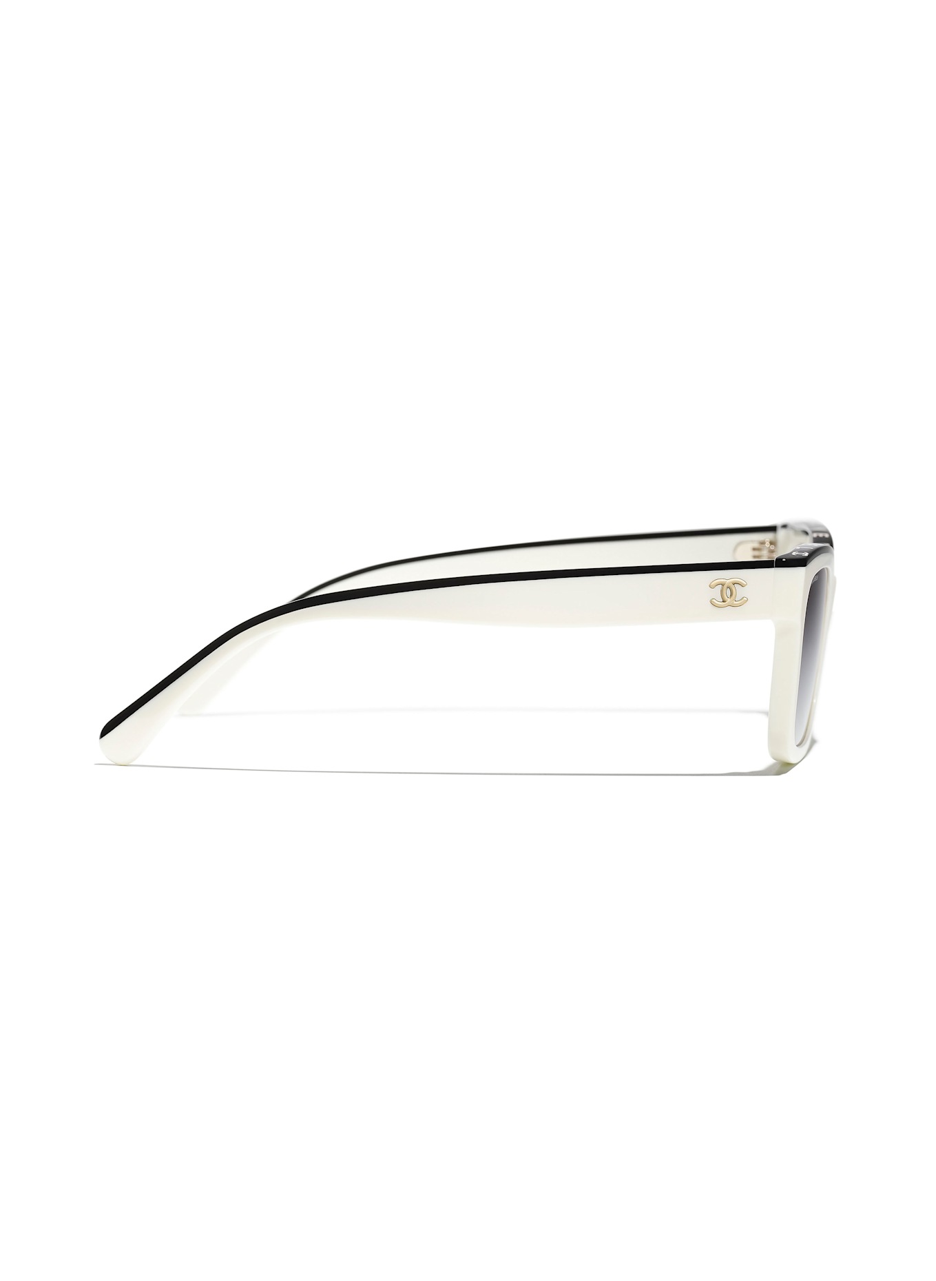 CHANEL Quadratische Sonnenbrille: 1763S6 - WEISS/ GRAU VERLAUF