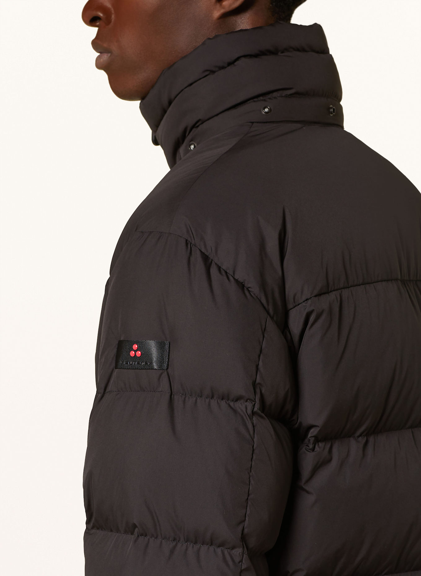 PEUTEREY FANZHI NO down jacket with detachable hood: BLACK