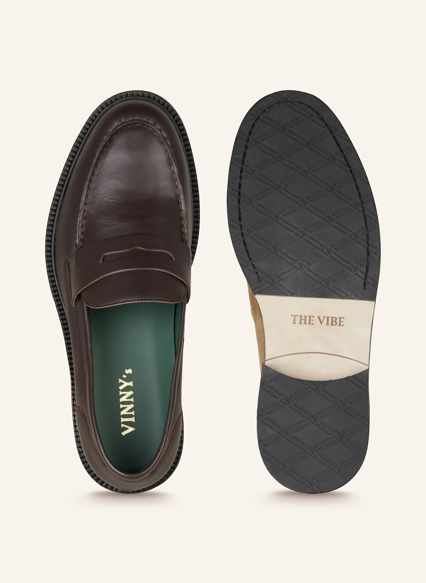 VINNY's Penny loafer TOWNEE: DARK BROWN