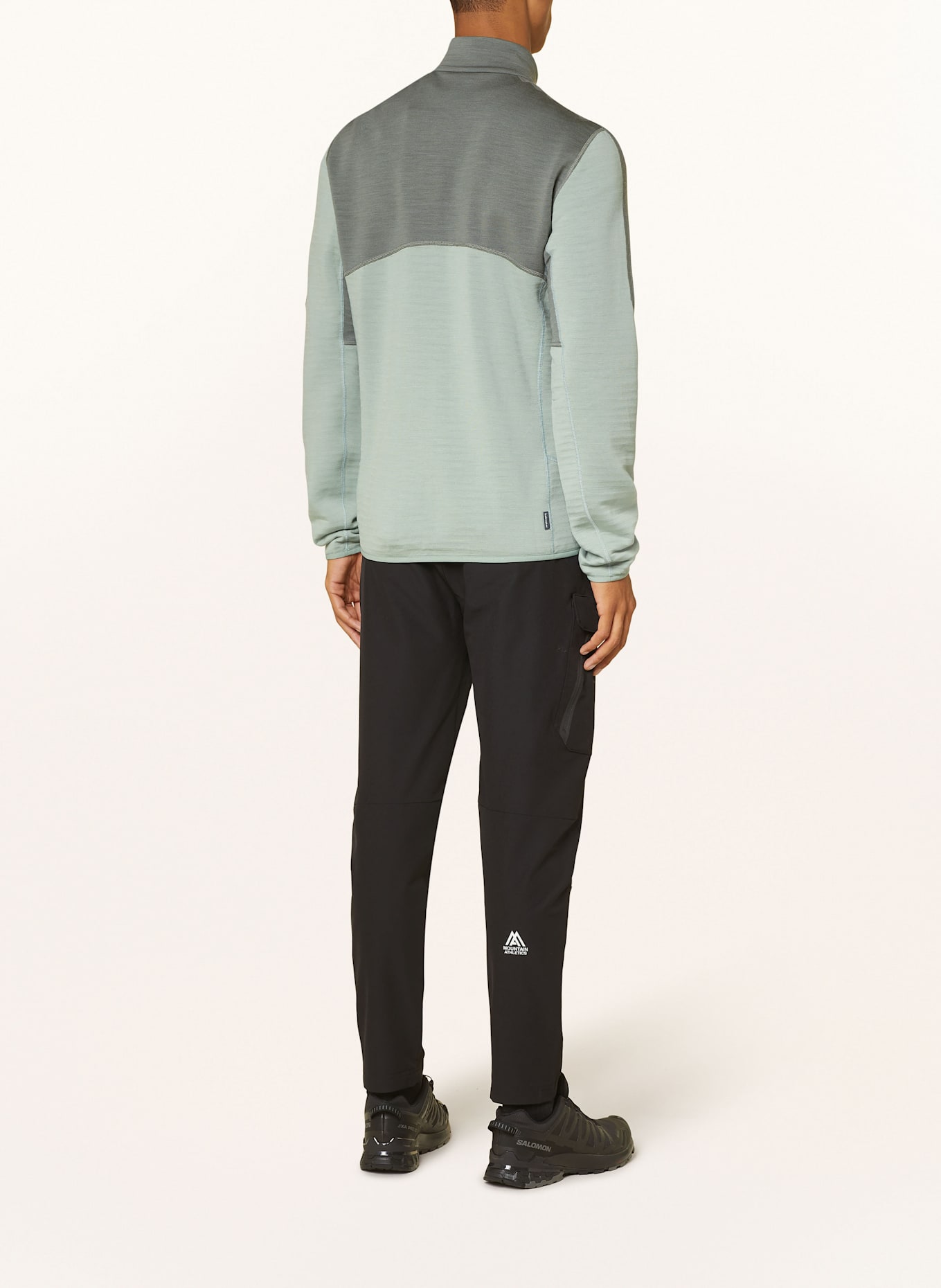 icebreaker MERINO 400 DESCENDER mid layer jacket in mint green