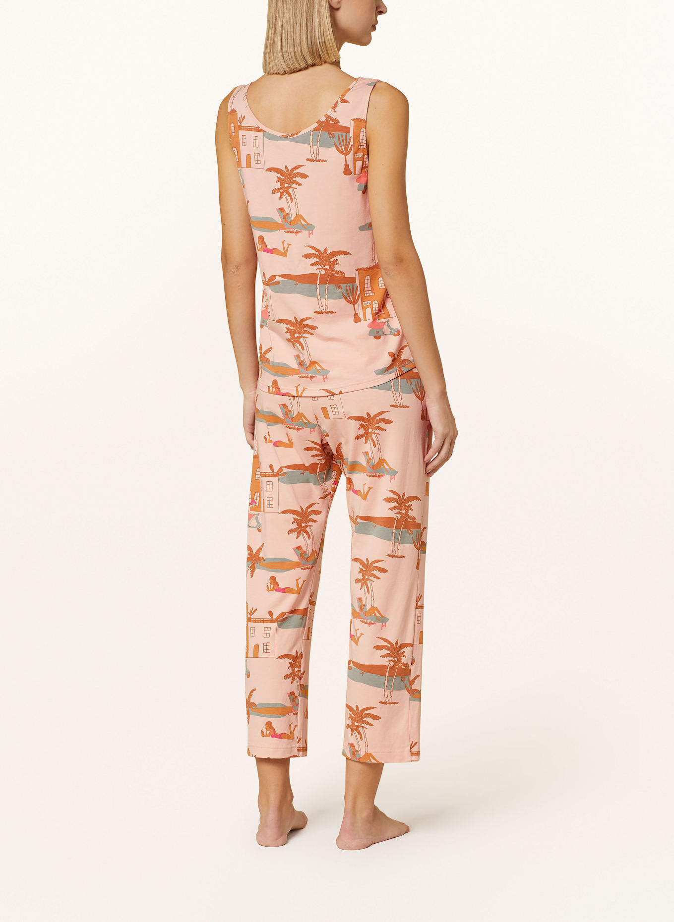 SHORT STORIES 7/8-Schlafhose: LACHS / HELLBRAUN / BLAUGRAU