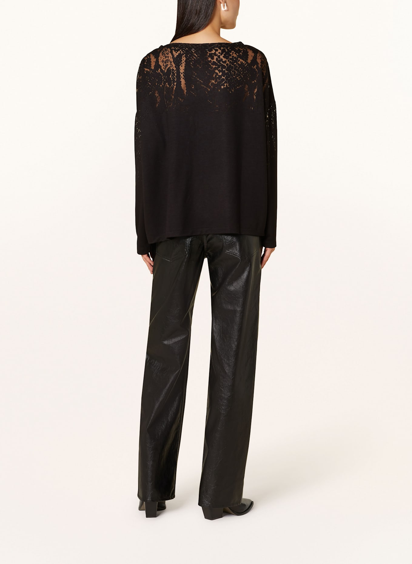 ALLSAINTS Long sleeve shirt RITA: BLACK